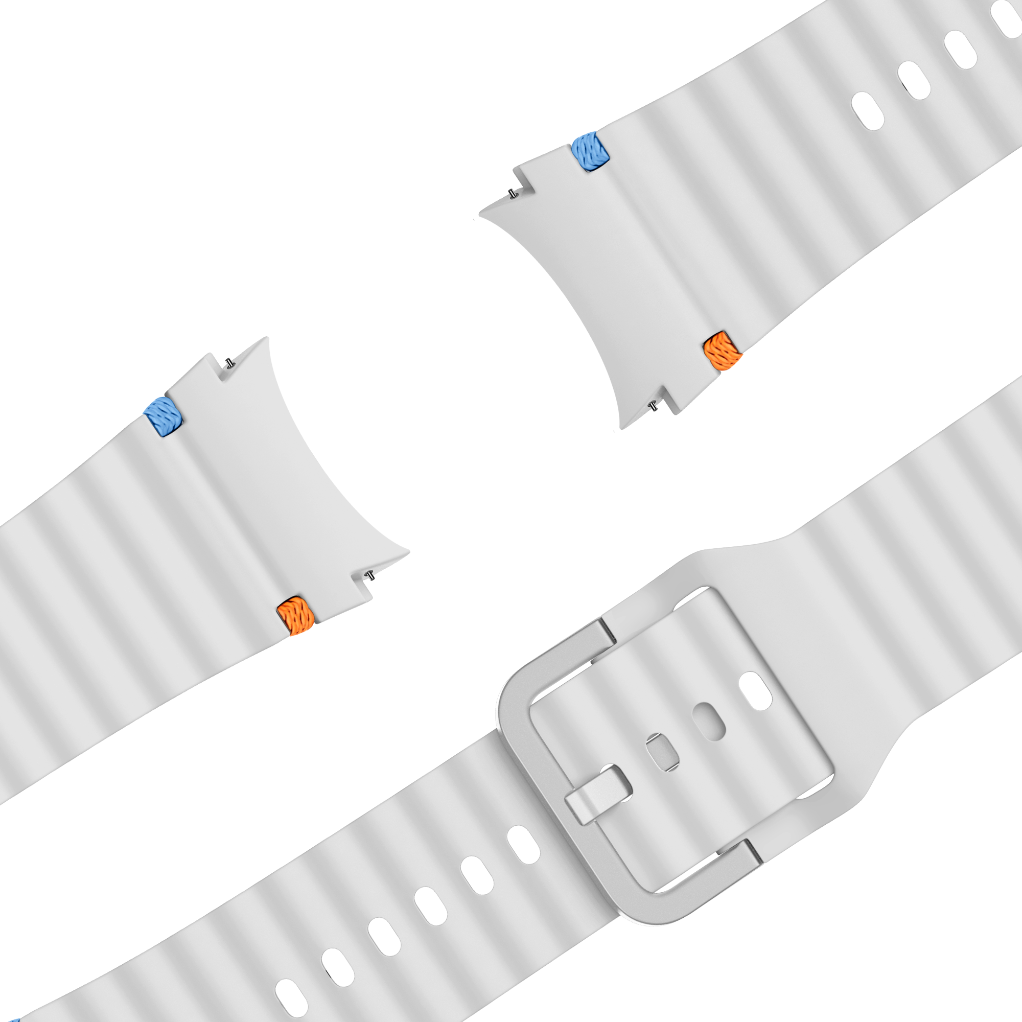 Bandz Samsung Galaxy Watch 7 - 40mm Wave Strap 'Easy Fit' (White)