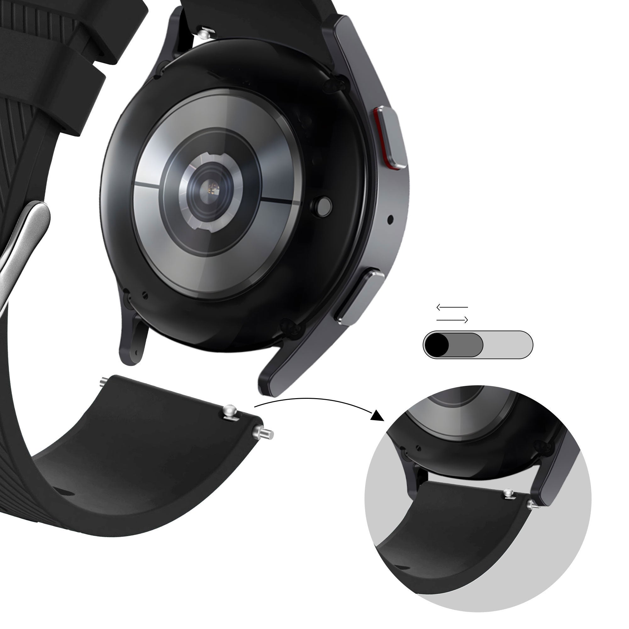 Bandz CMF Watch Pro 3 Silikonarmband 'Deluxe' (Schwarz)