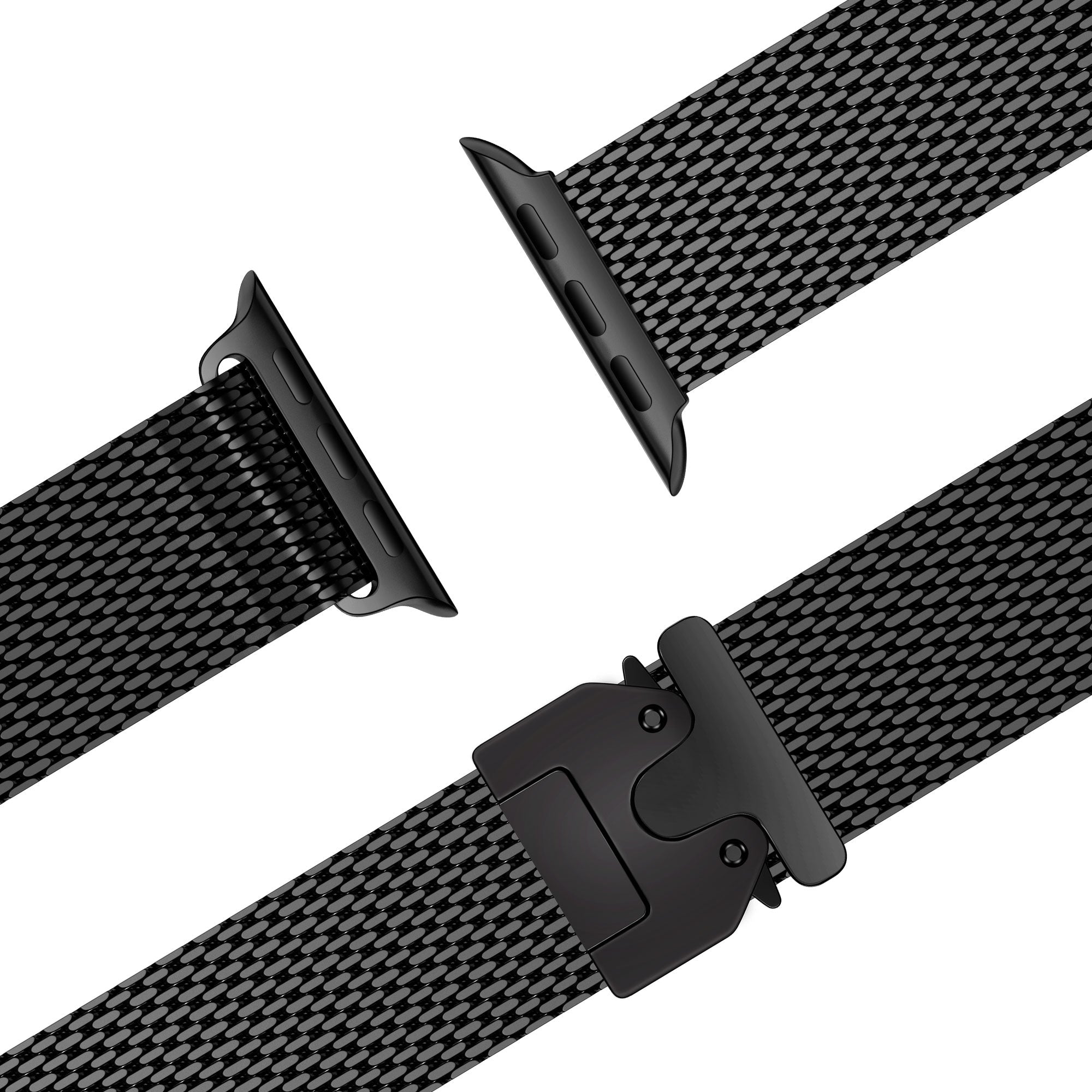 Bandz Apple Watch Milanese Loop Band mit P-Schnalle (Schwarz)