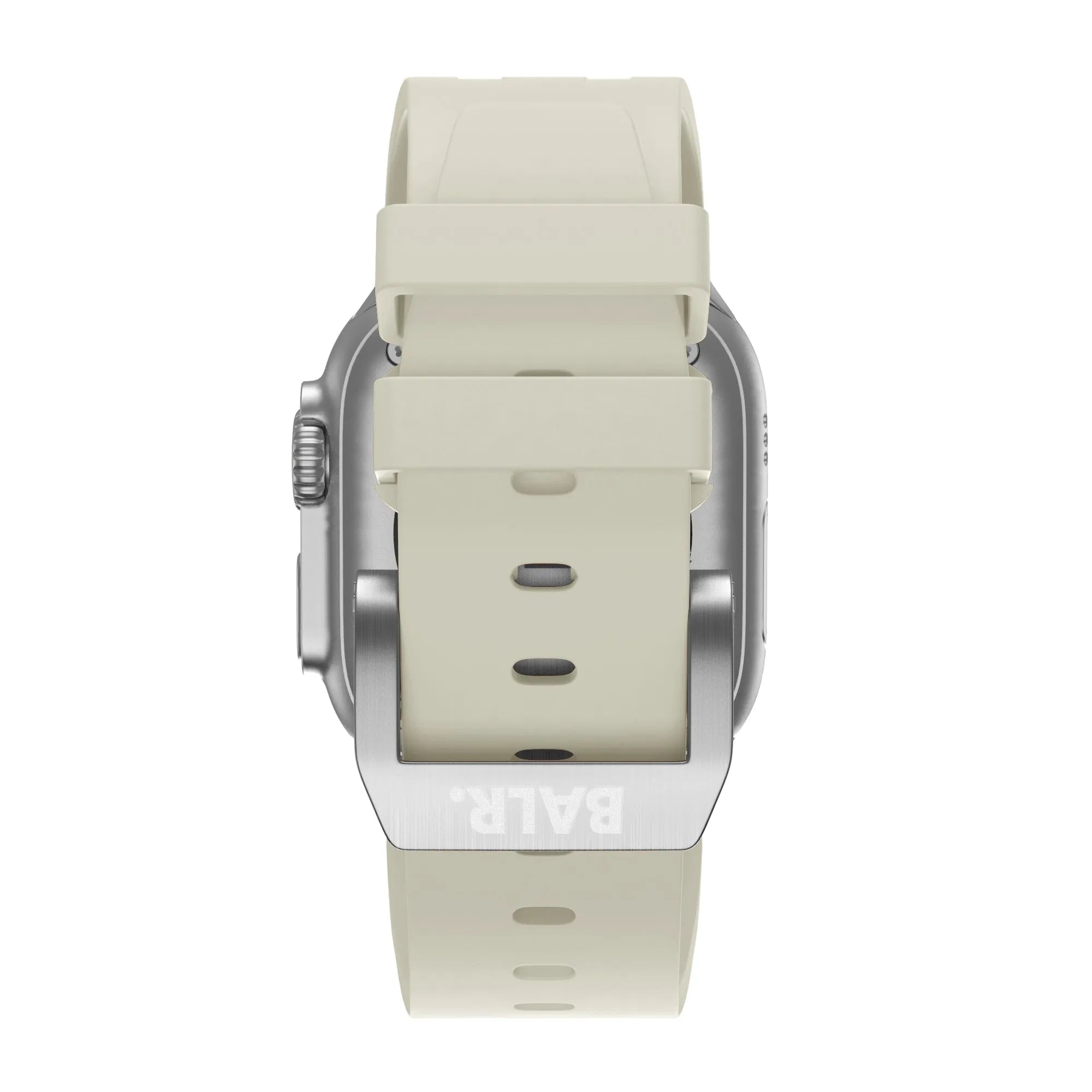 Balr. Apple Watch Ultra flüssiges Silikonarmband (Beige/Silber)