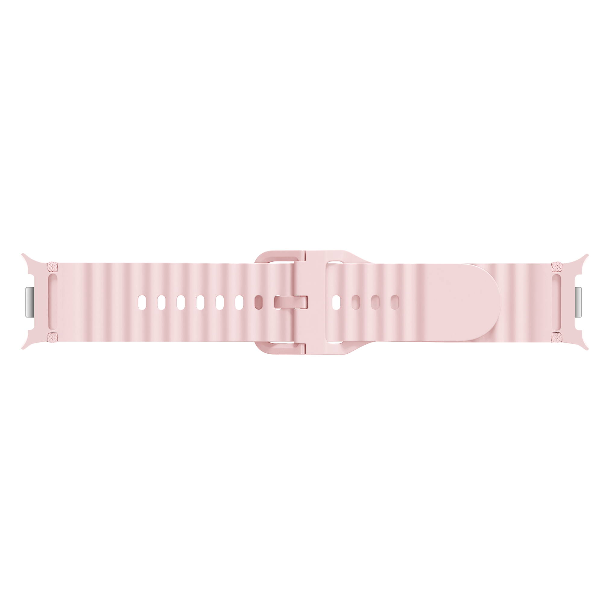 Samsung Galaxy Watch 8 - 44mm Wave Silikonarmband (Rosa)