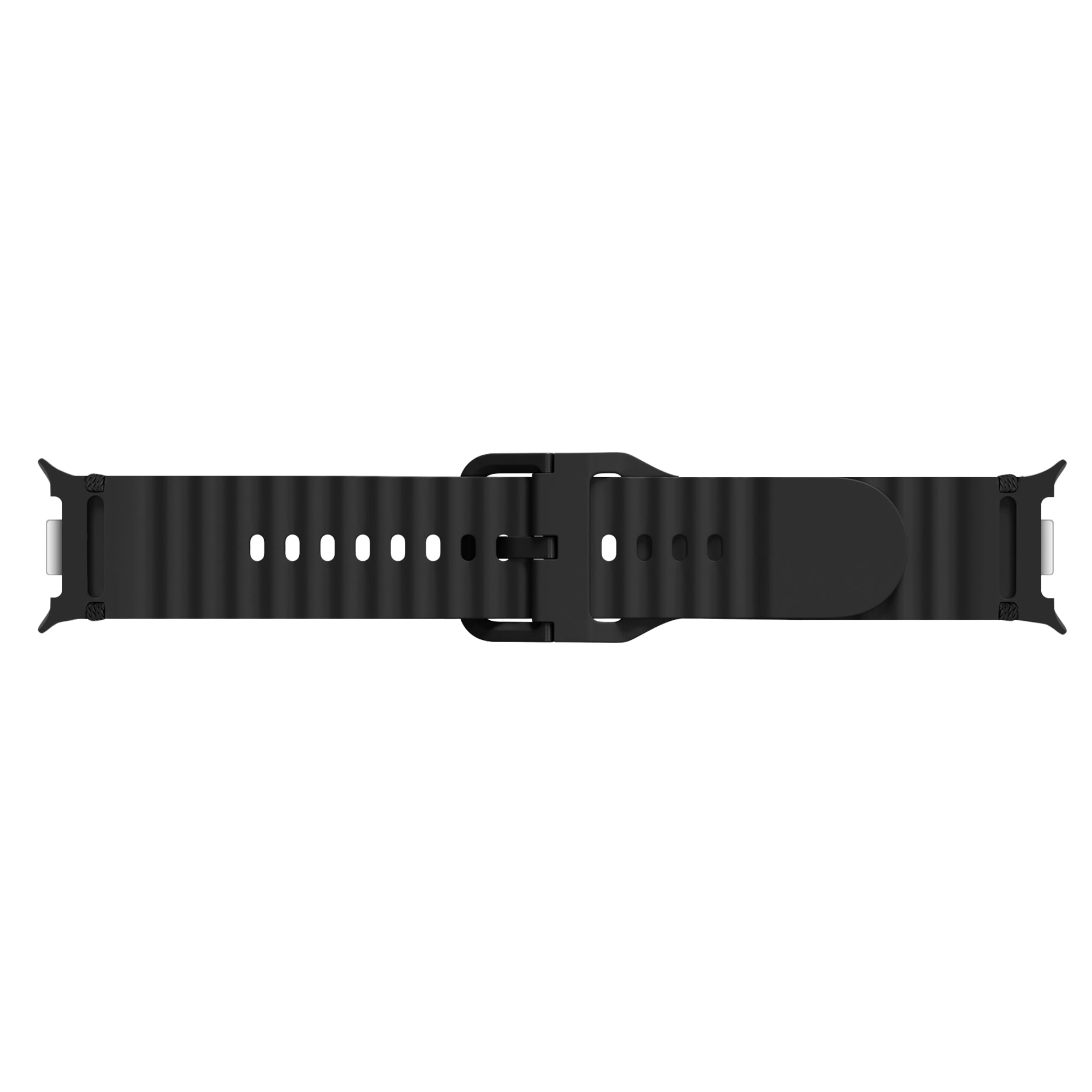 Samsung Galaxy Watch 8 - 40mm Wave Silikonarmband (Schwarz)