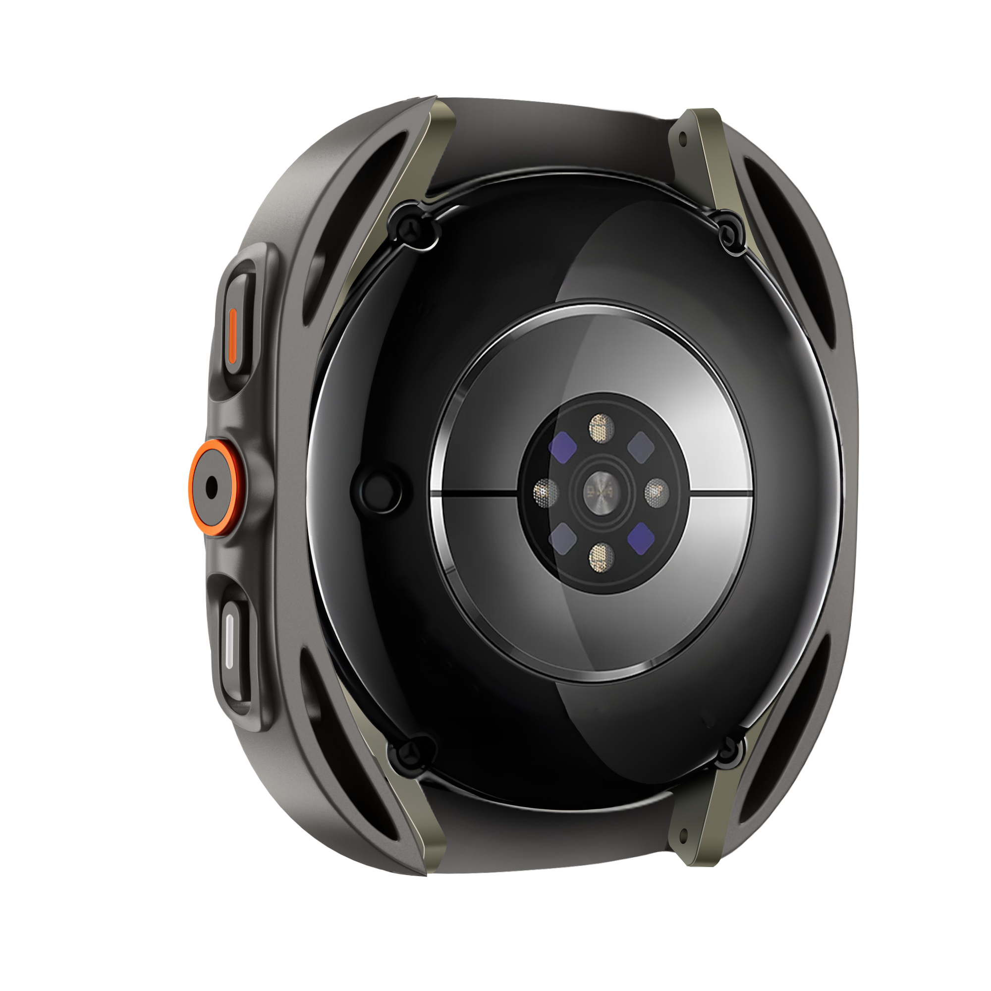 Bandz Samsung Galaxy Watch 7 - 44mm Square PC Case with Glass (Titanium Grey)