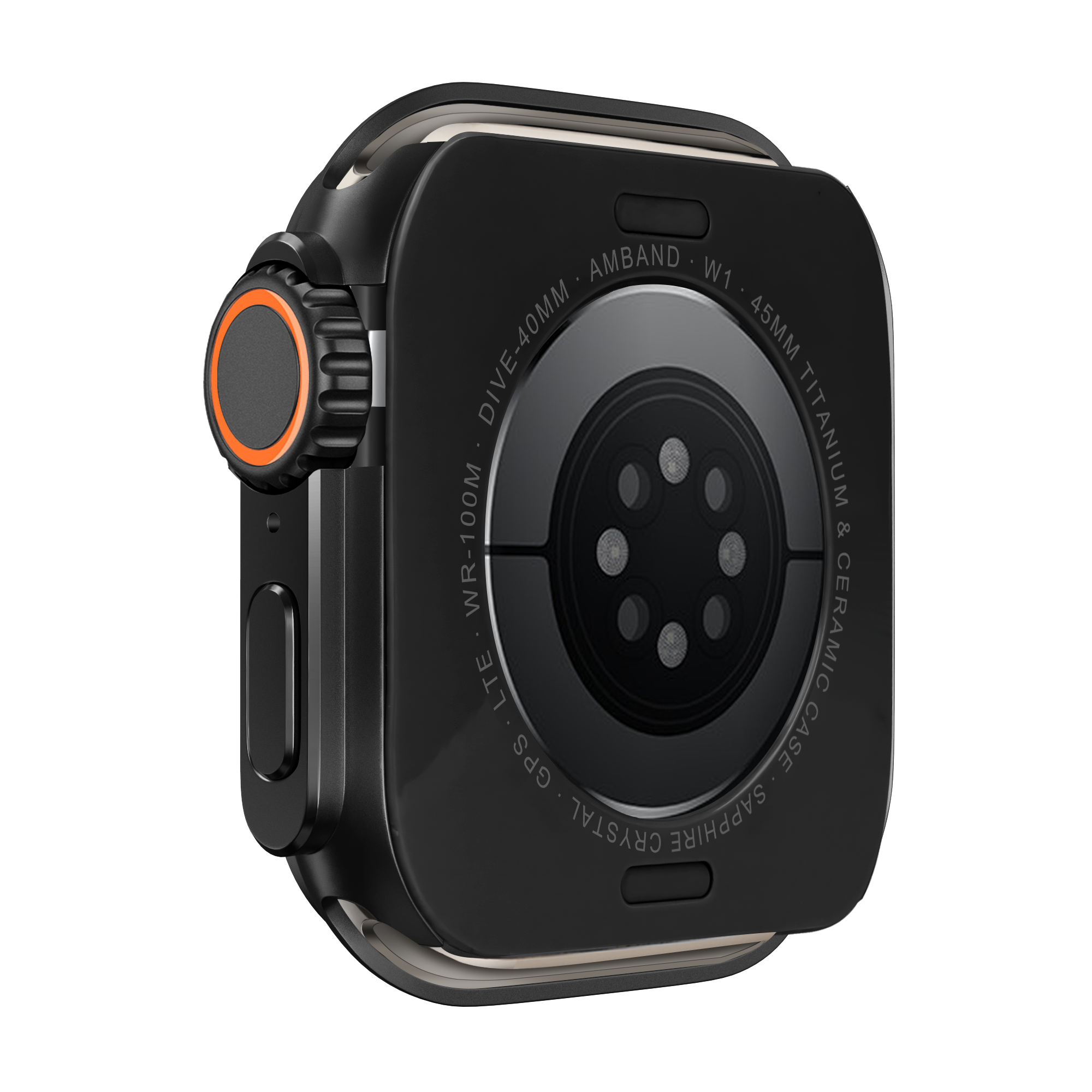 Bandz Apple Watch 7/8/9 - 45mm Metal Case (Black)