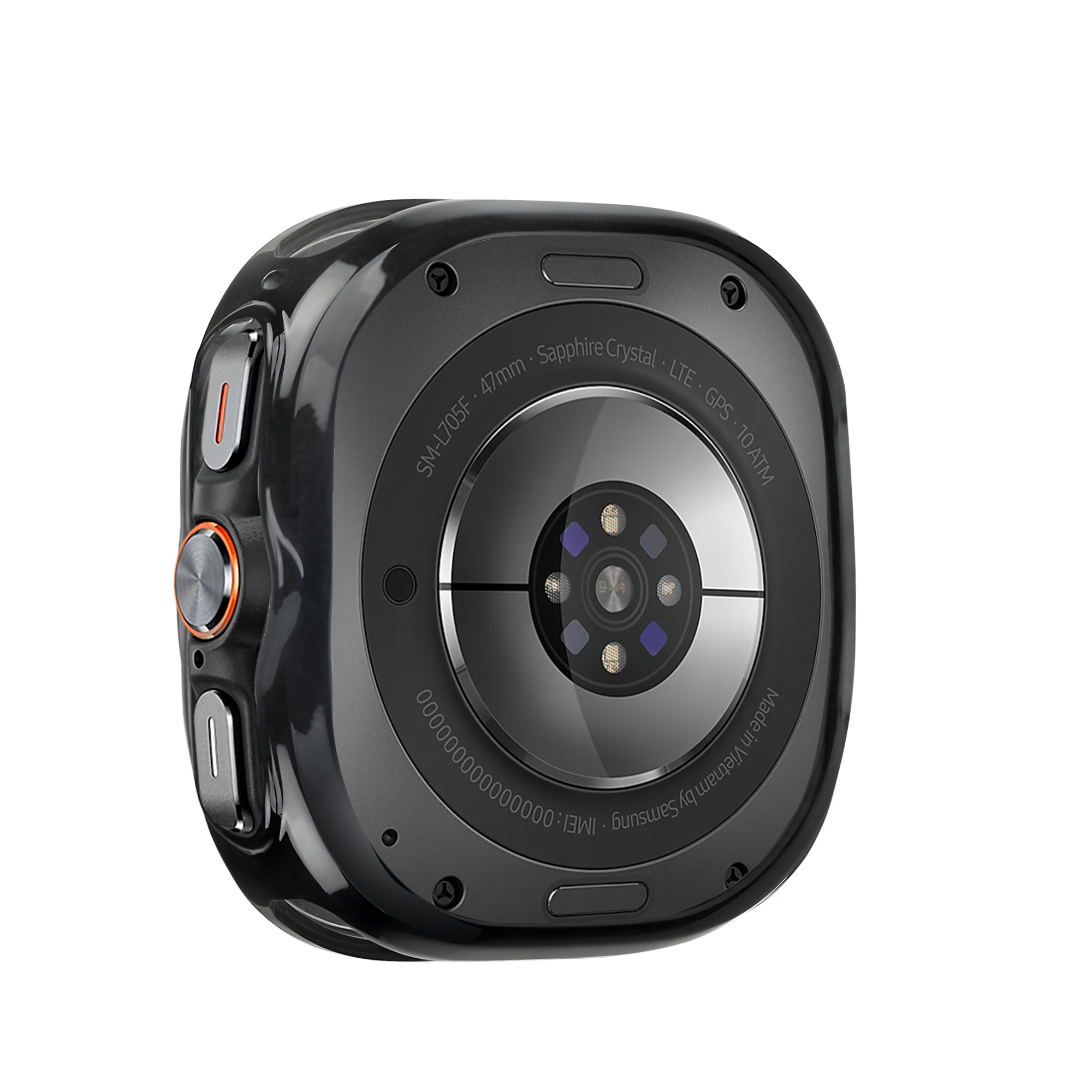 Bandz Samsung Galaxy Watch Ultra Galvanized TPU Case (Black)