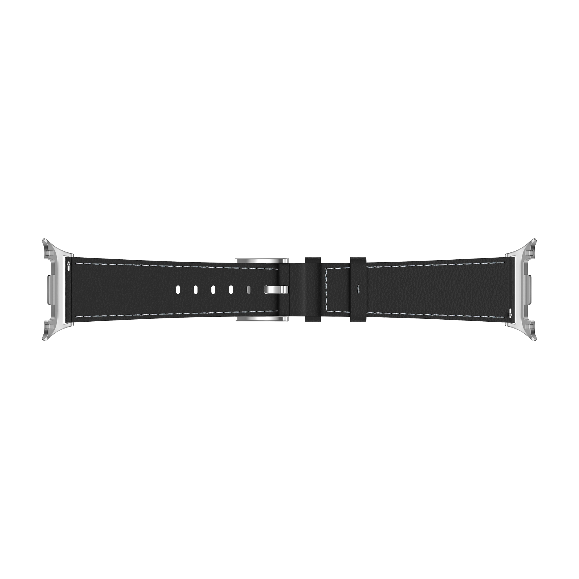 Samsung Galaxy Watch 8 - 44mm Gebürstetes Lederarmband (Schwarz)