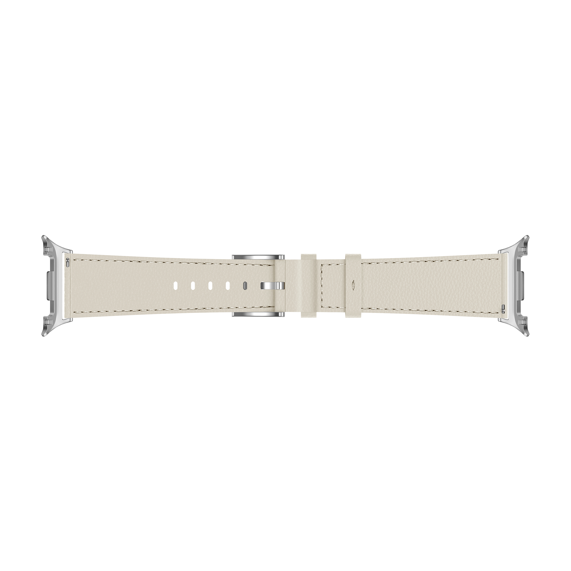 Samsung Galaxy Watch 8 - 44mm Gebürstetes Lederarmband (Beige)