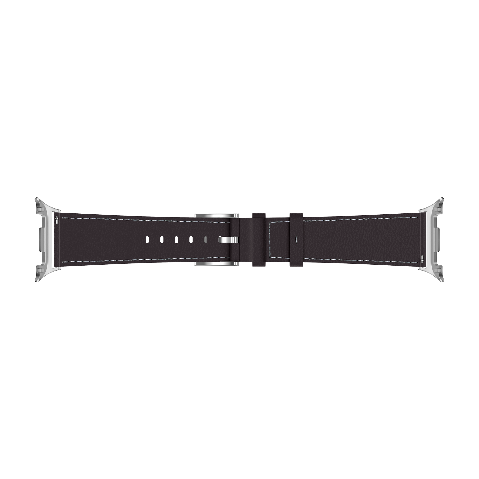 Samsung Galaxy Watch 8 - 44mm Gebürstetes Lederarmband (Kaffee Braun)