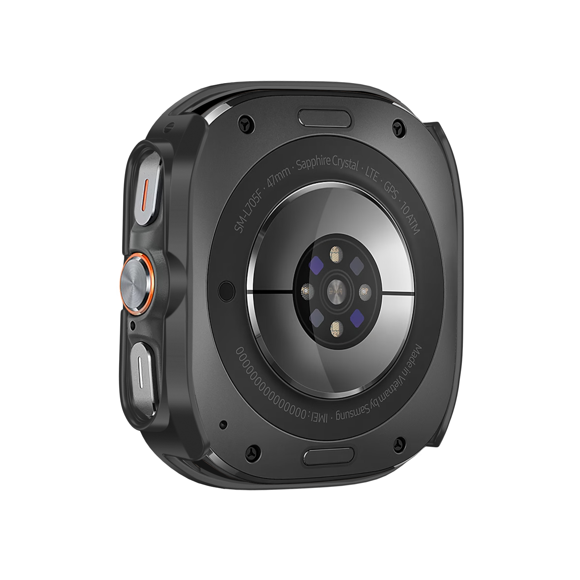 Bandz Samsung Galaxy Watch Ultra PC Case with Glass (Black)