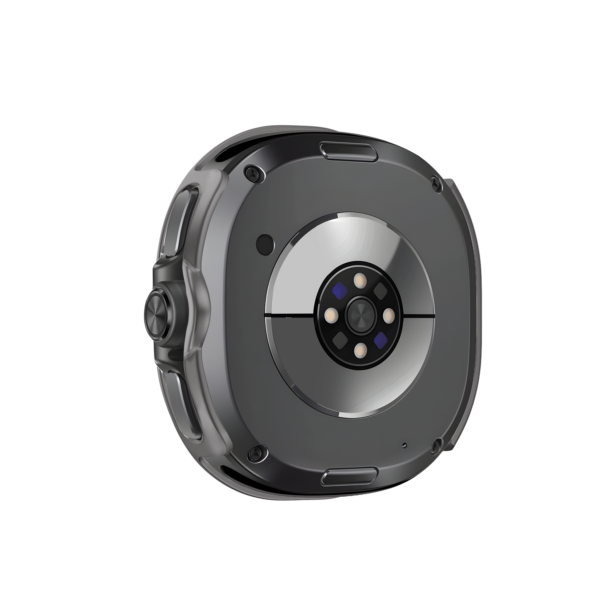 Bandz Samsung Galaxy Watch 8 Classic Bezel Cover mit Glas (Titan Grau/Orange)