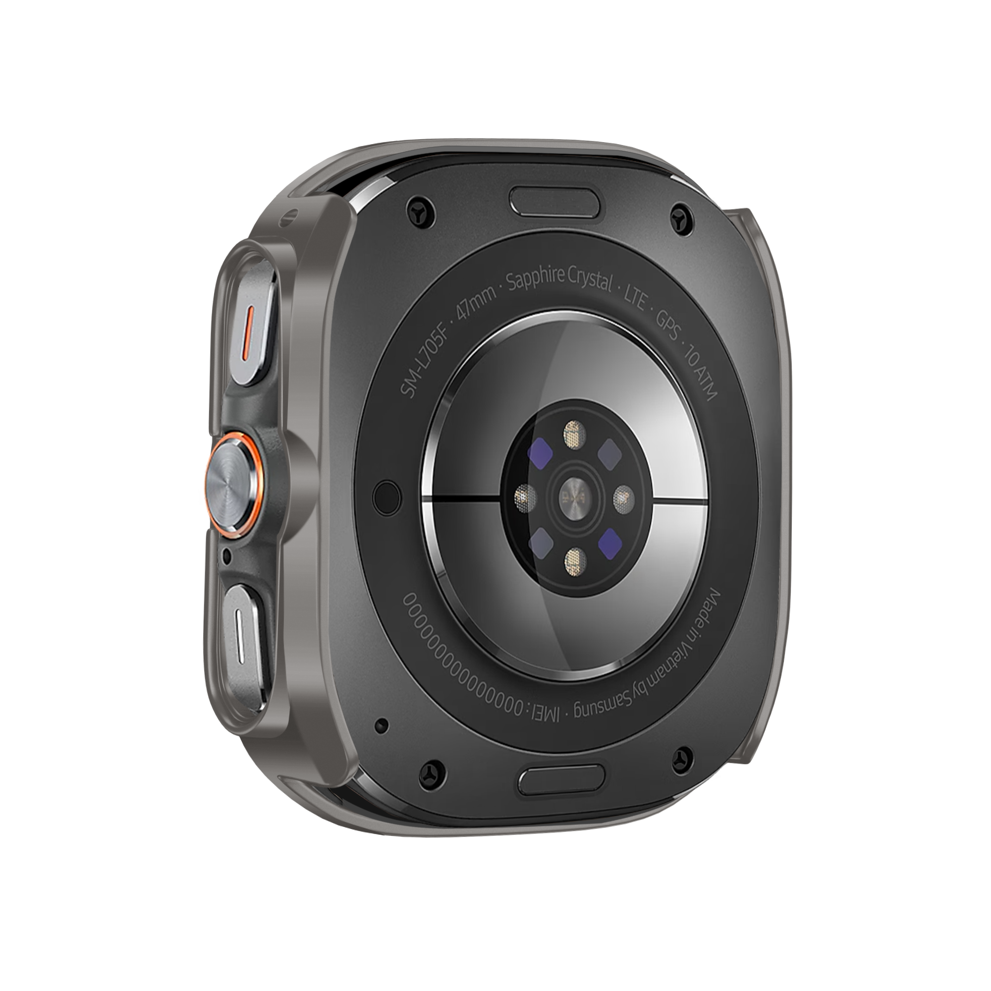 Bandz Samsung Galaxy Watch Ultra PC Case with Glass (Titanium Grey)