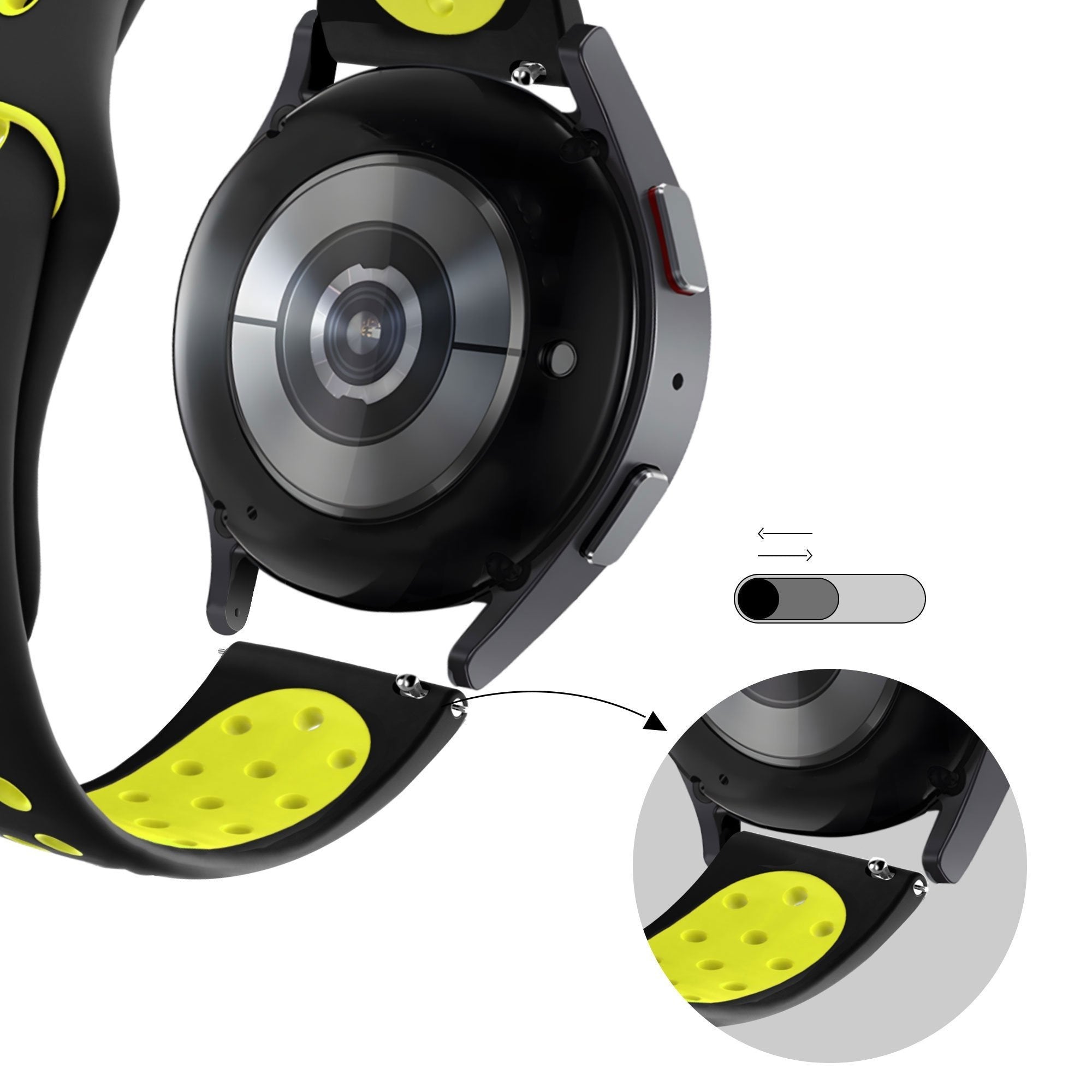 Bandz Suunto Race (S) Sportarmband 'Deluxe' (Schwarz/Gelb)