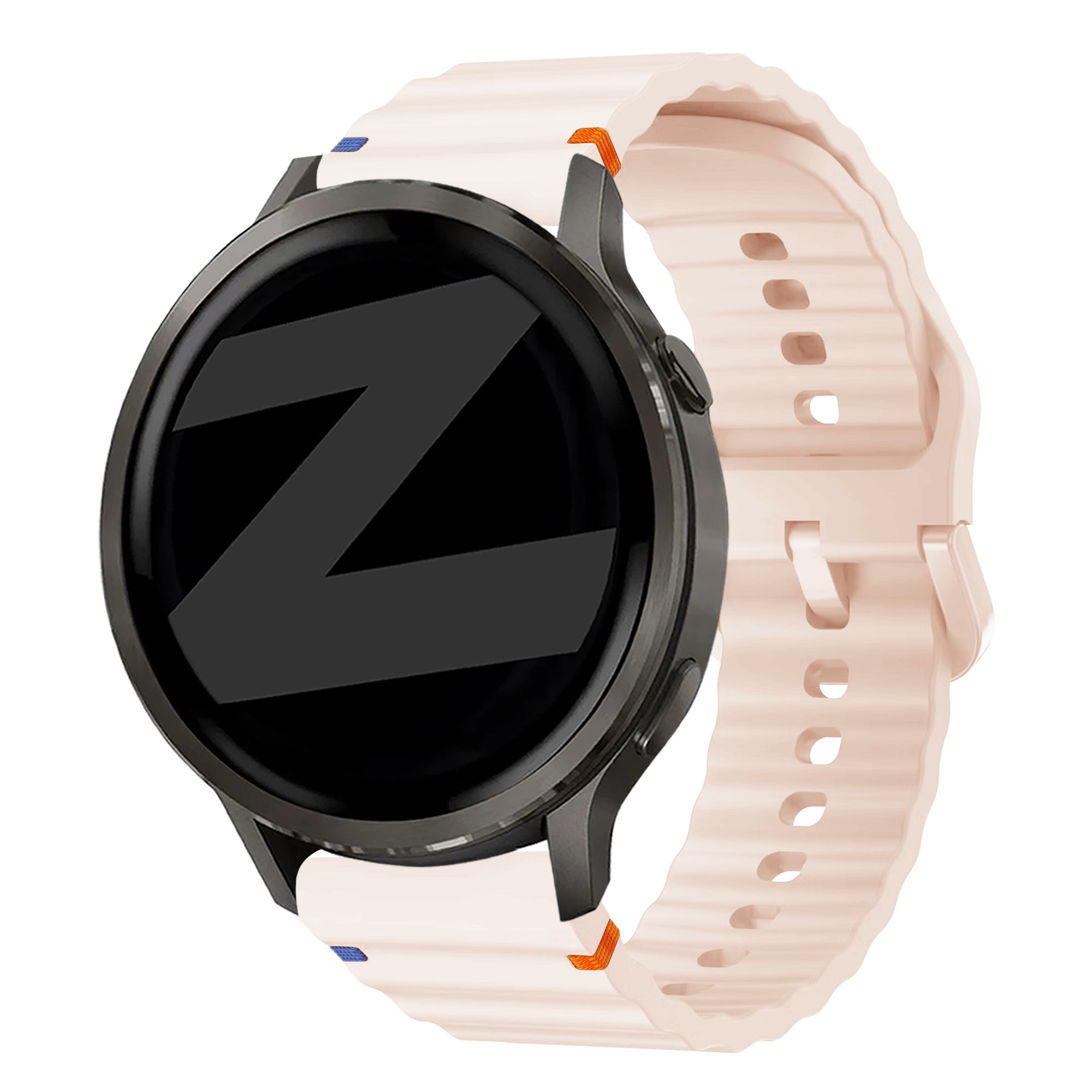 Bandz Garmin Forerunner 265s Silikonarmband 'Wave' (Hellrosa)