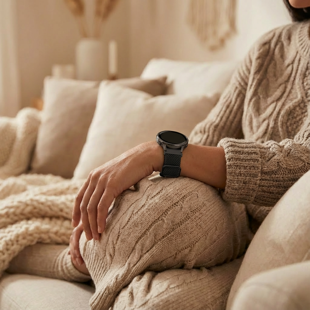 Bandz Garmin Forerunner 255s Verstellbares Geflochtenes Armband (Schwarz)