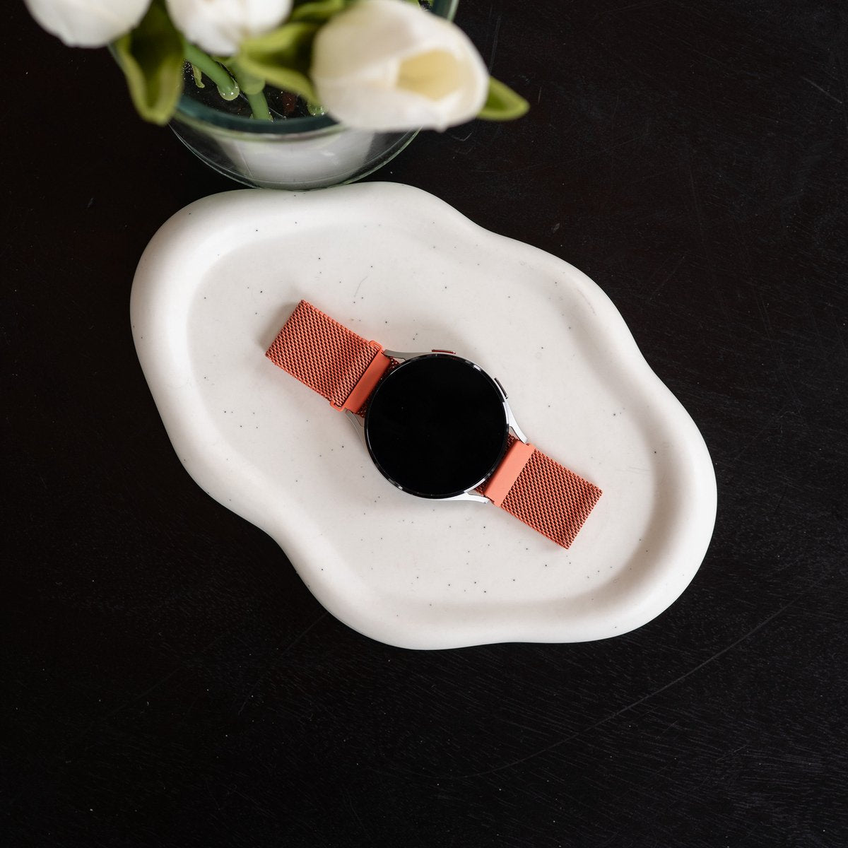 Samsung Galaxy Watch 4 Classic 46mm Milanese-Armband (Orange)