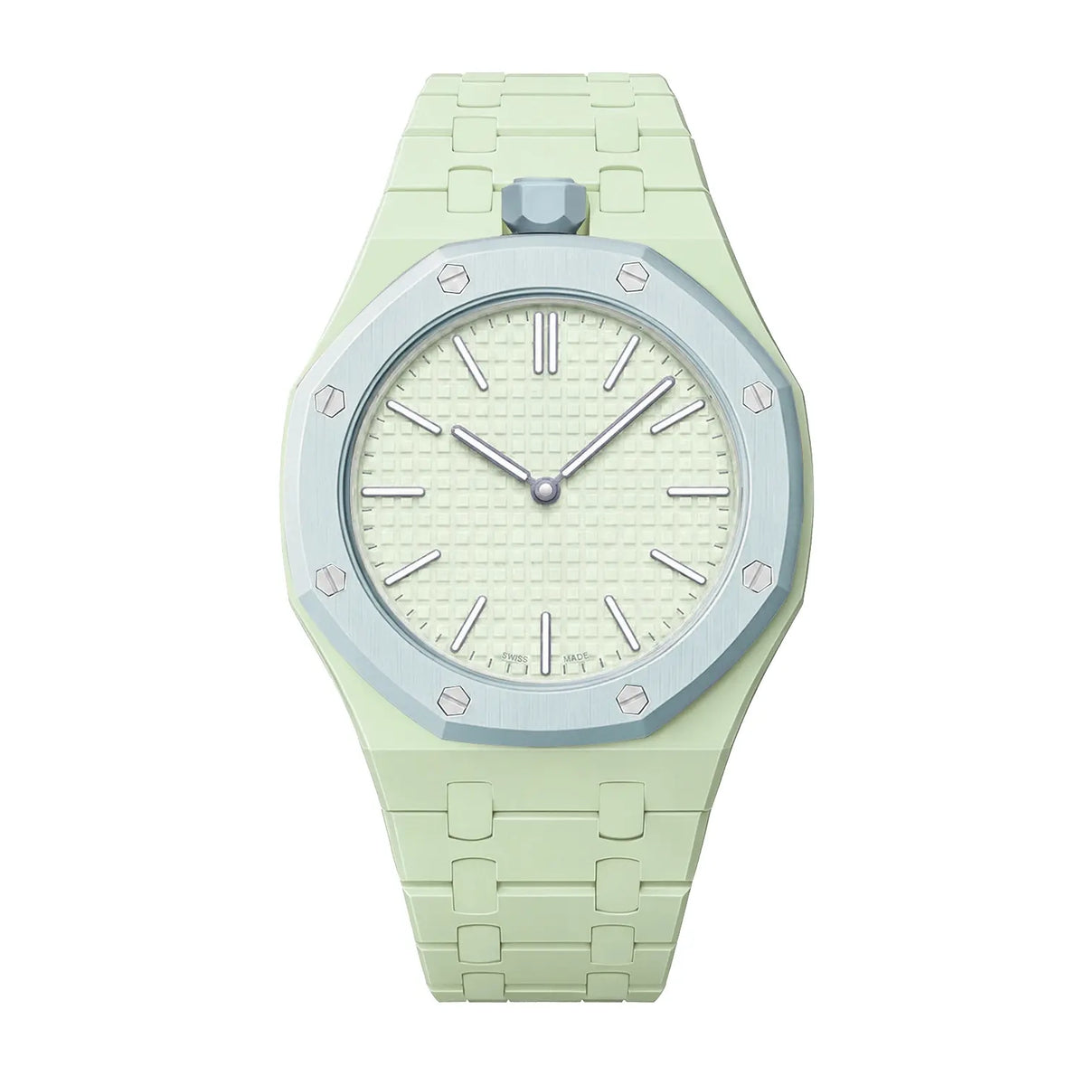Swatch Royal Pop Biokeramik-Armband – 12 Uhr (Limette)