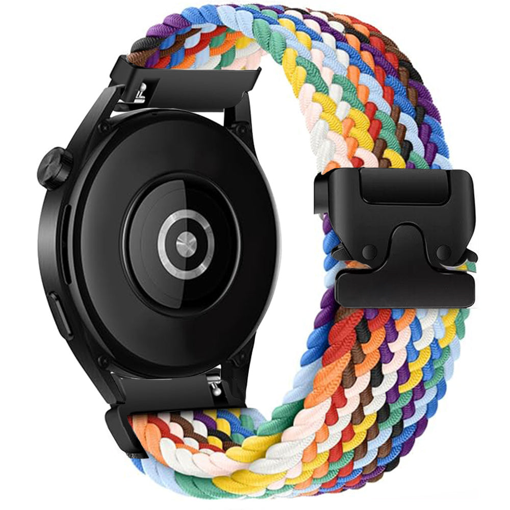 Huawei Watch 5 - 42mm geflochtenes Armband mit P-Schnalle (Regenbogen)