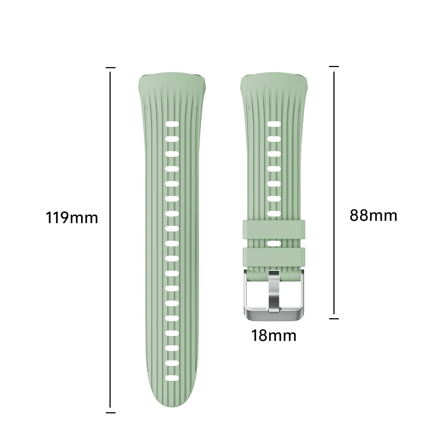 Huawei Watch 5 - 42mm Silikonarmband 'Perfect Fit' (Hell Grün)