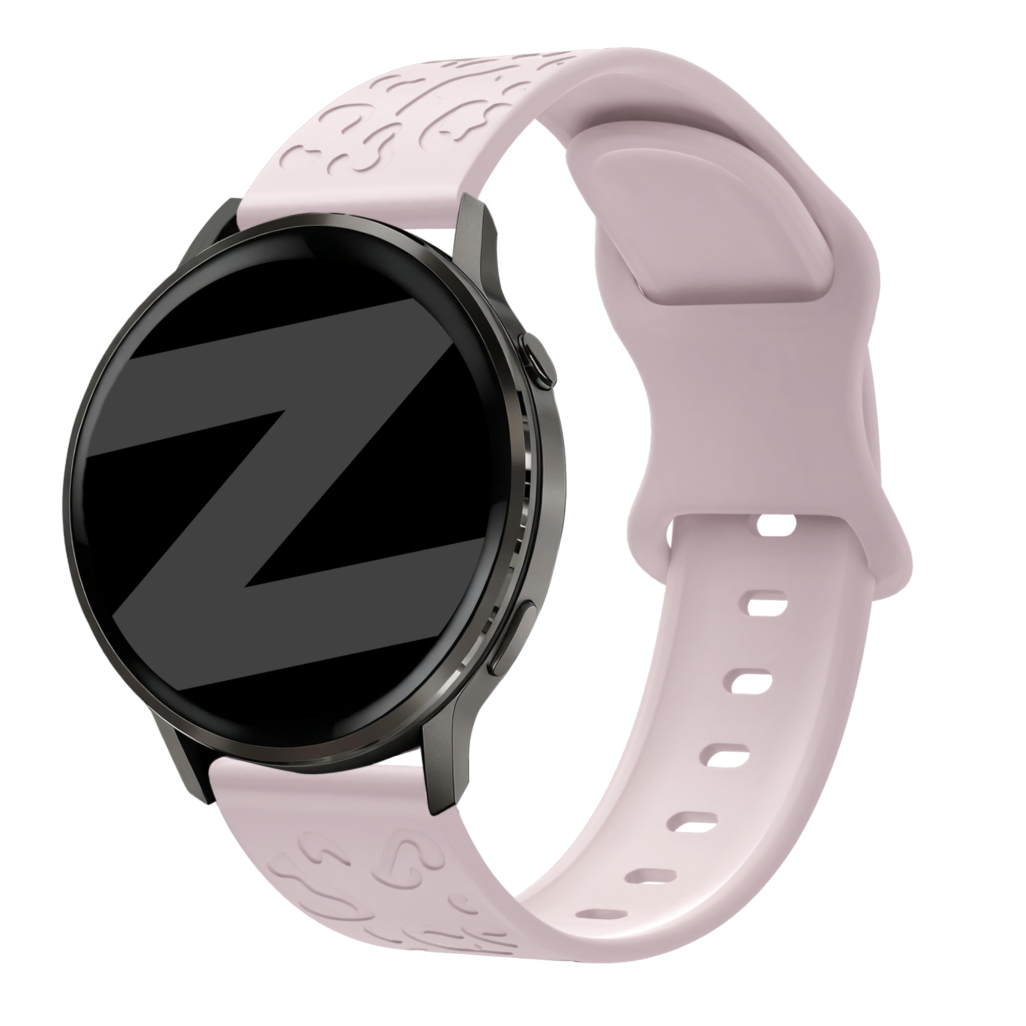 Bandz Garmin Vivoactive 4s Silikonarmband 'Leopard' (Rosa)