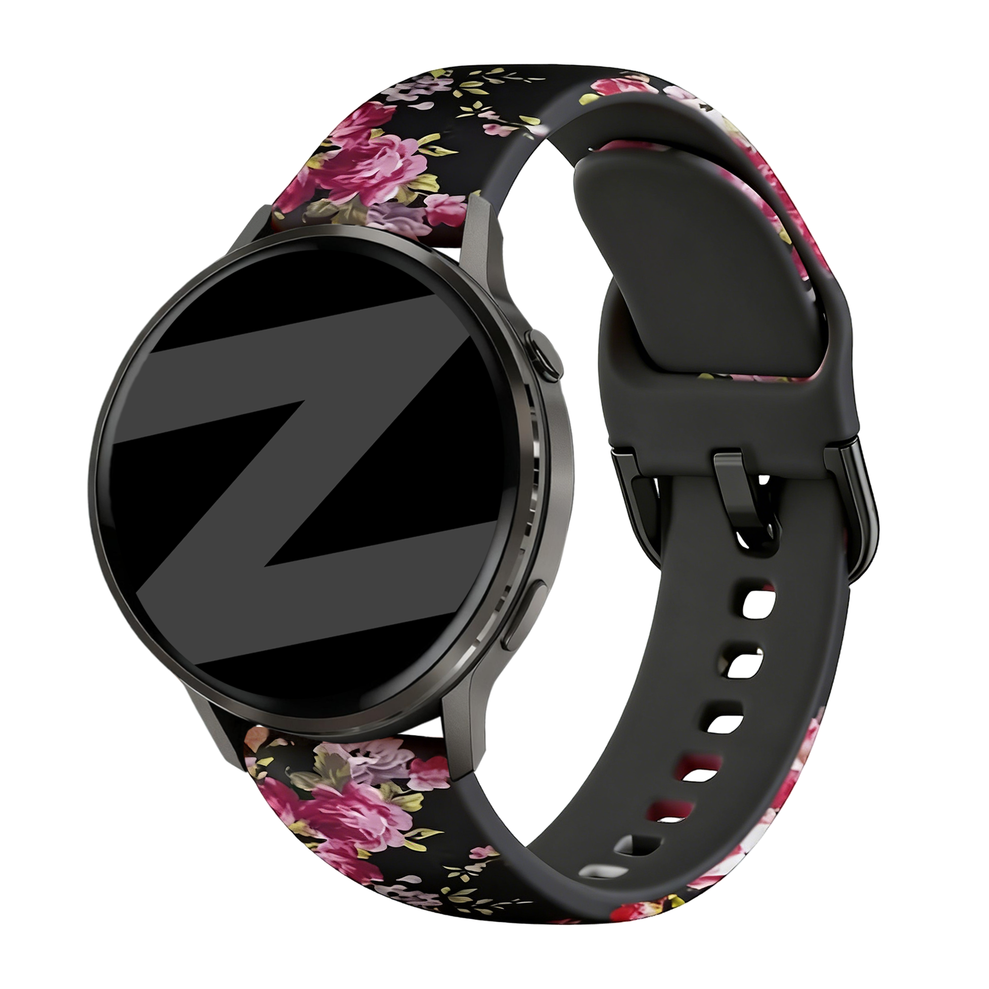 Bandz Garmin Vivoactive 4s Silikonarmband 'Pink Flower'