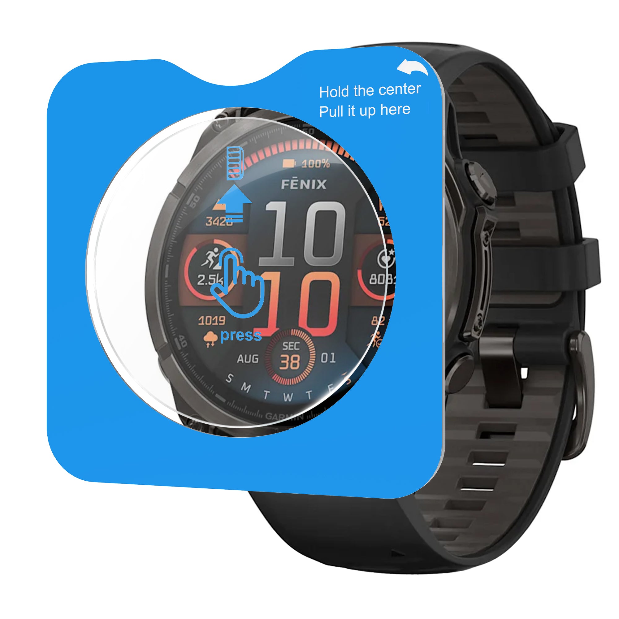 Displayschutzfolie mit 'One-Click' Tool - Garmin Fenix 8 - 47mm