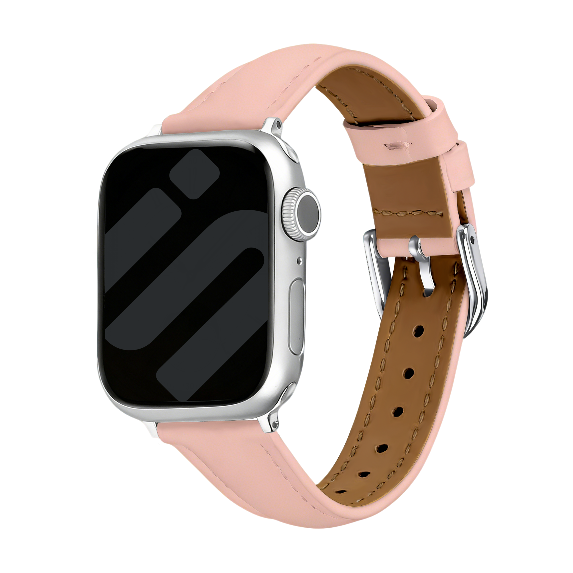Apple Watch Slimfit Lederarmband (Rosa)