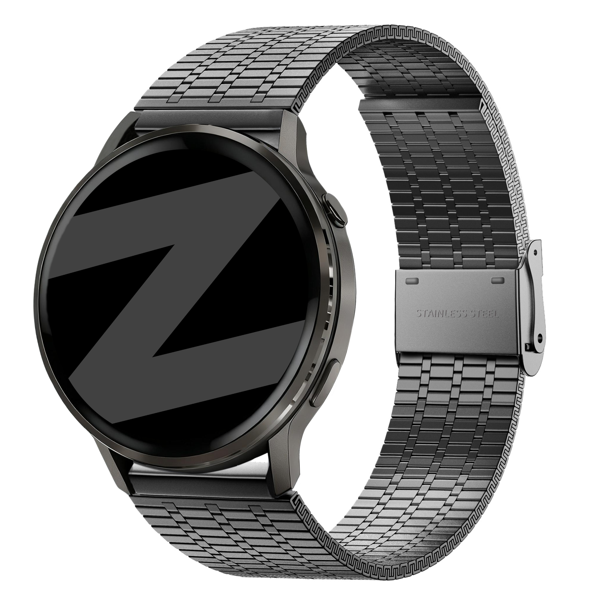 Bandz Garmin Bounce 2 Verstellbares Stahlarmband (Schwarz)