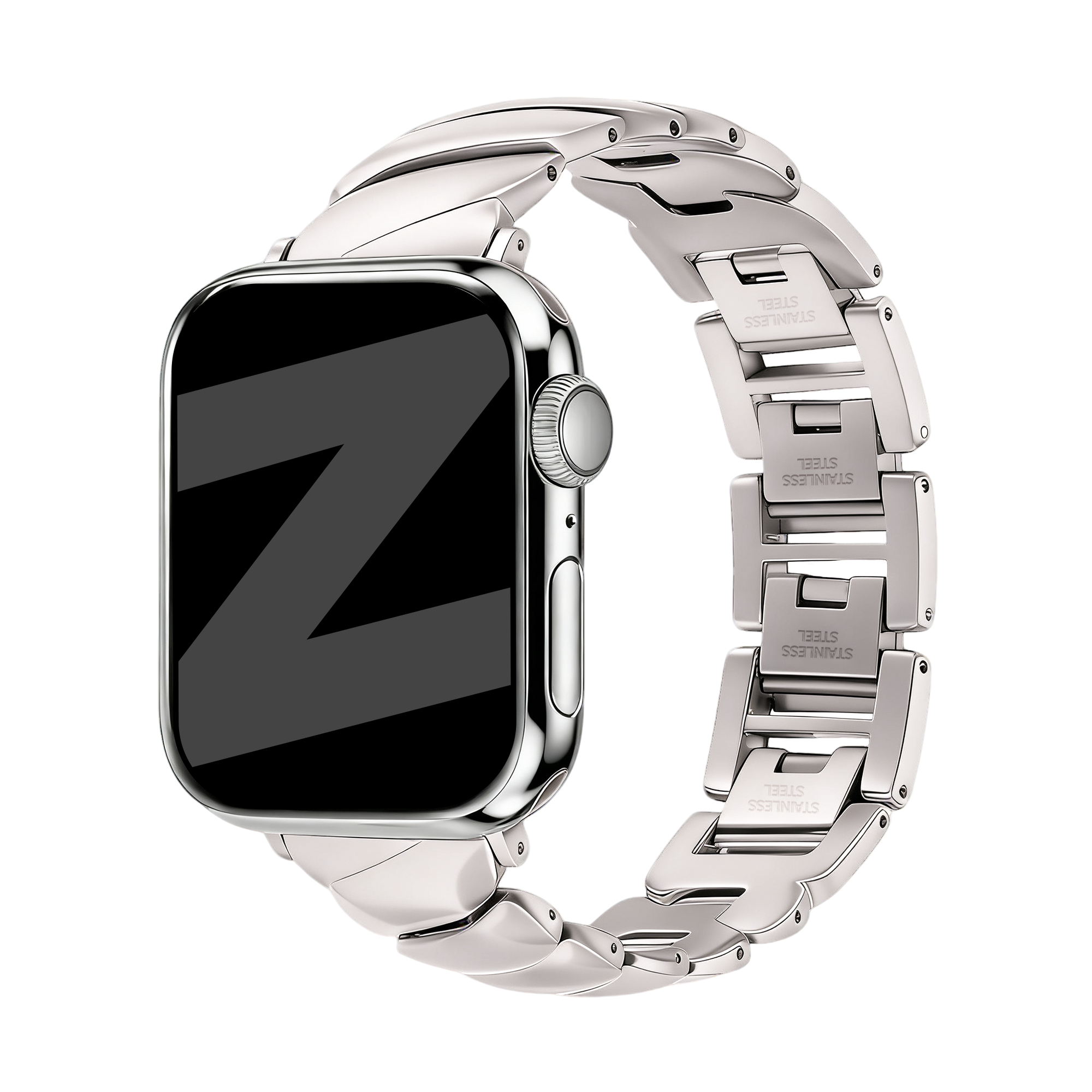 Bandz Apple Watch Premium Metallarmband 'Twisted' (Polarstern)