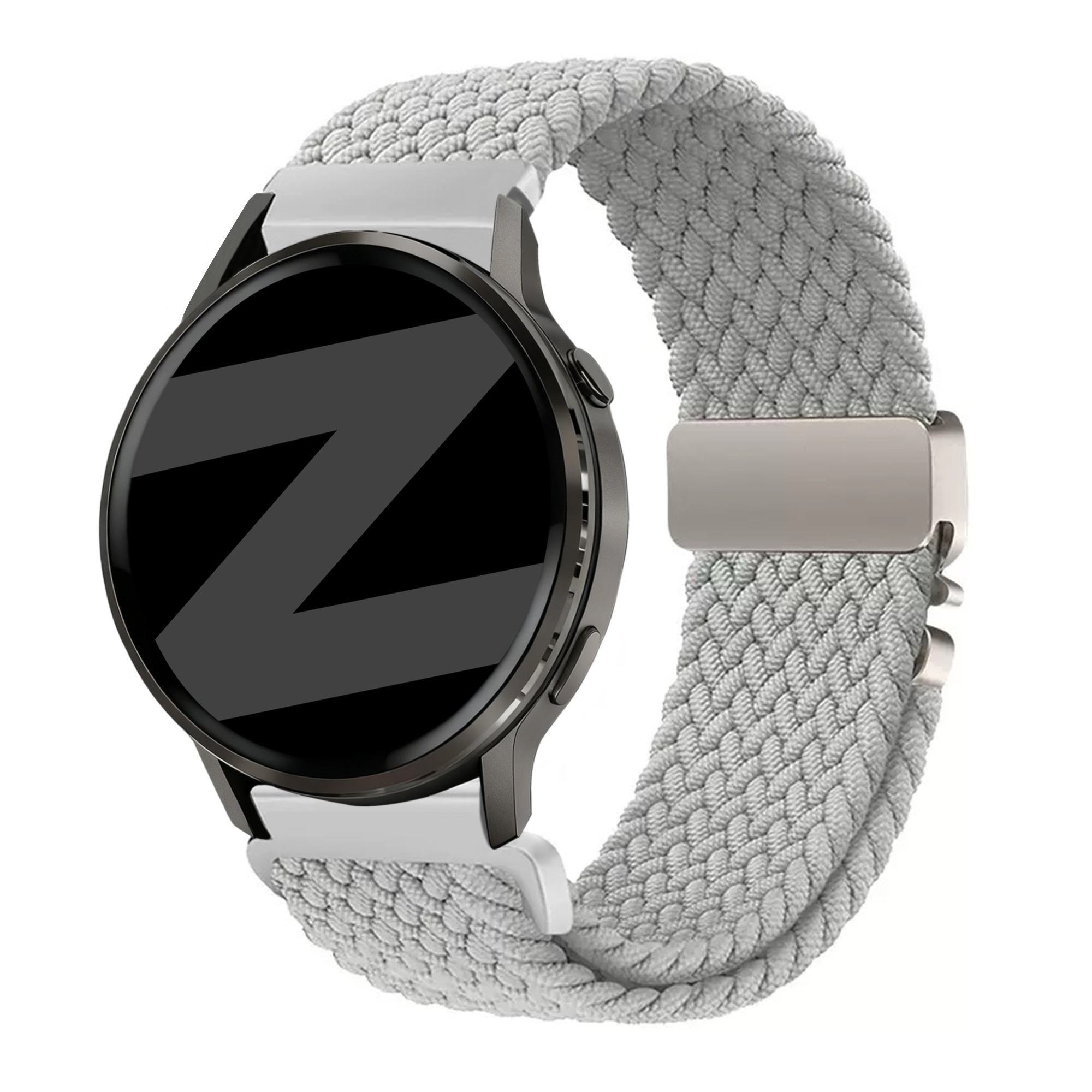 Bandz Garmin Venu 4 - 45mm Braided Strap 'Parachute' (Light Grey)