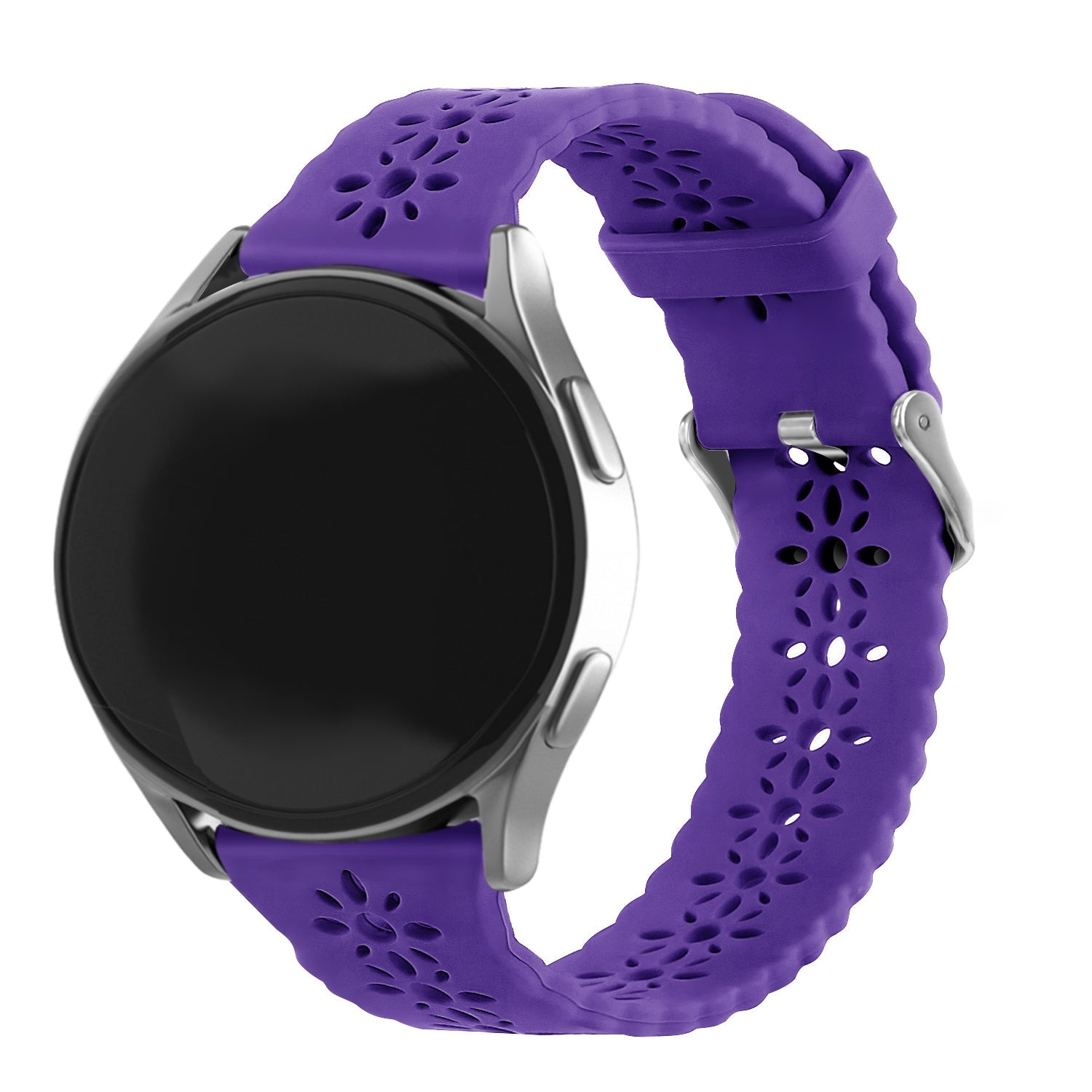 Coros Pace 2 Patterned Silicone Strap (Dark Purple)