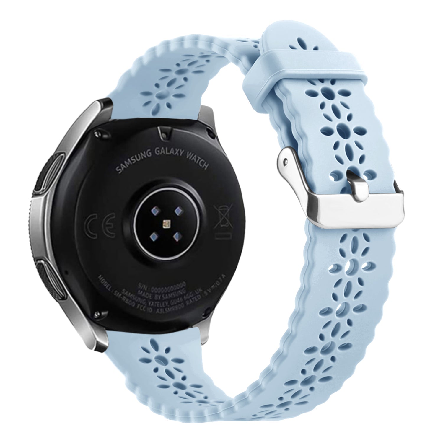 Withings Steel HR Sport Gemustertes Silikonarmband (Mist Blau)