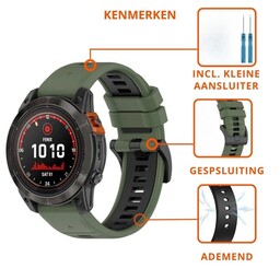 Garmin Instinct E - 45mm Schnalle Sport Amrband (Olivgrün/Schwarz)