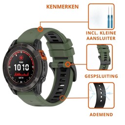 Garmin Instinct 3 - 45mm Schnalle Sport Amrband (Olivgrün/Schwarz)