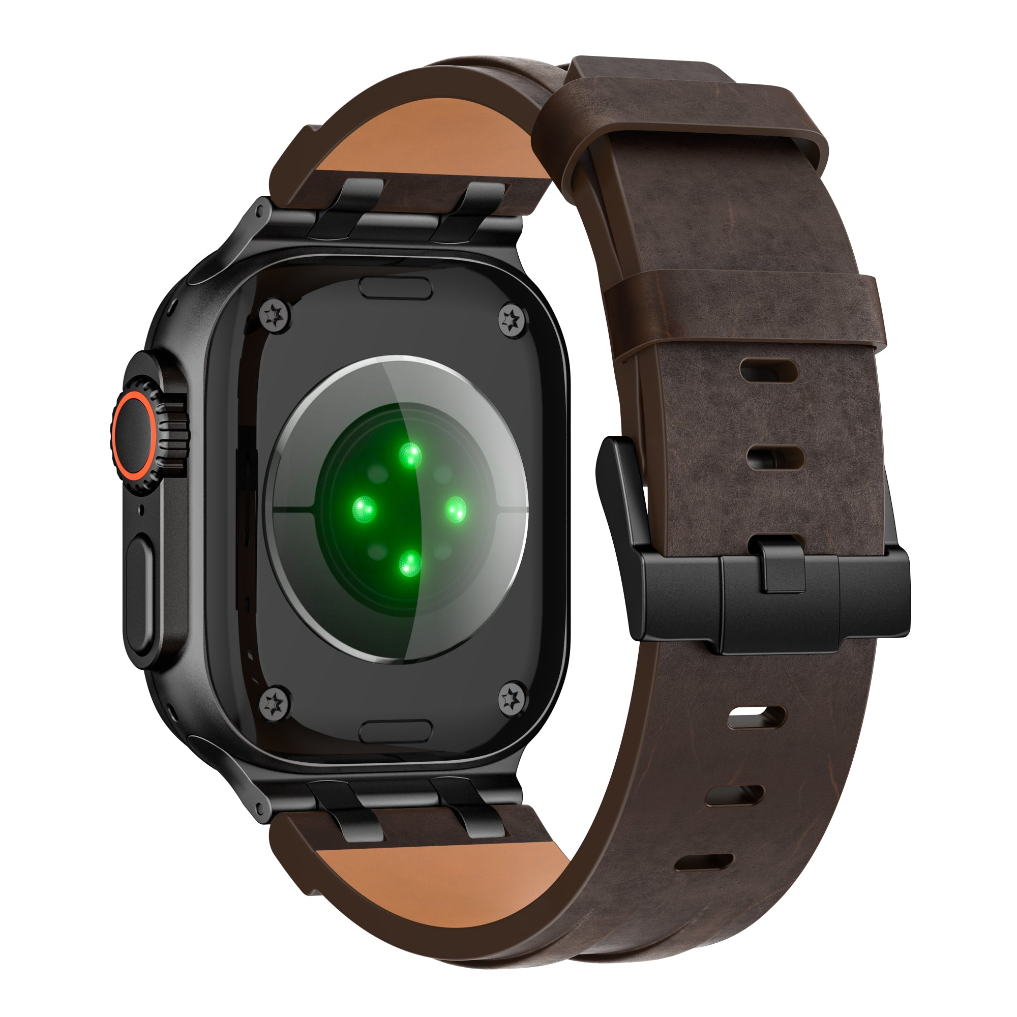 Apple Watch Robustes Lederarmband (Kaffee Braun)
