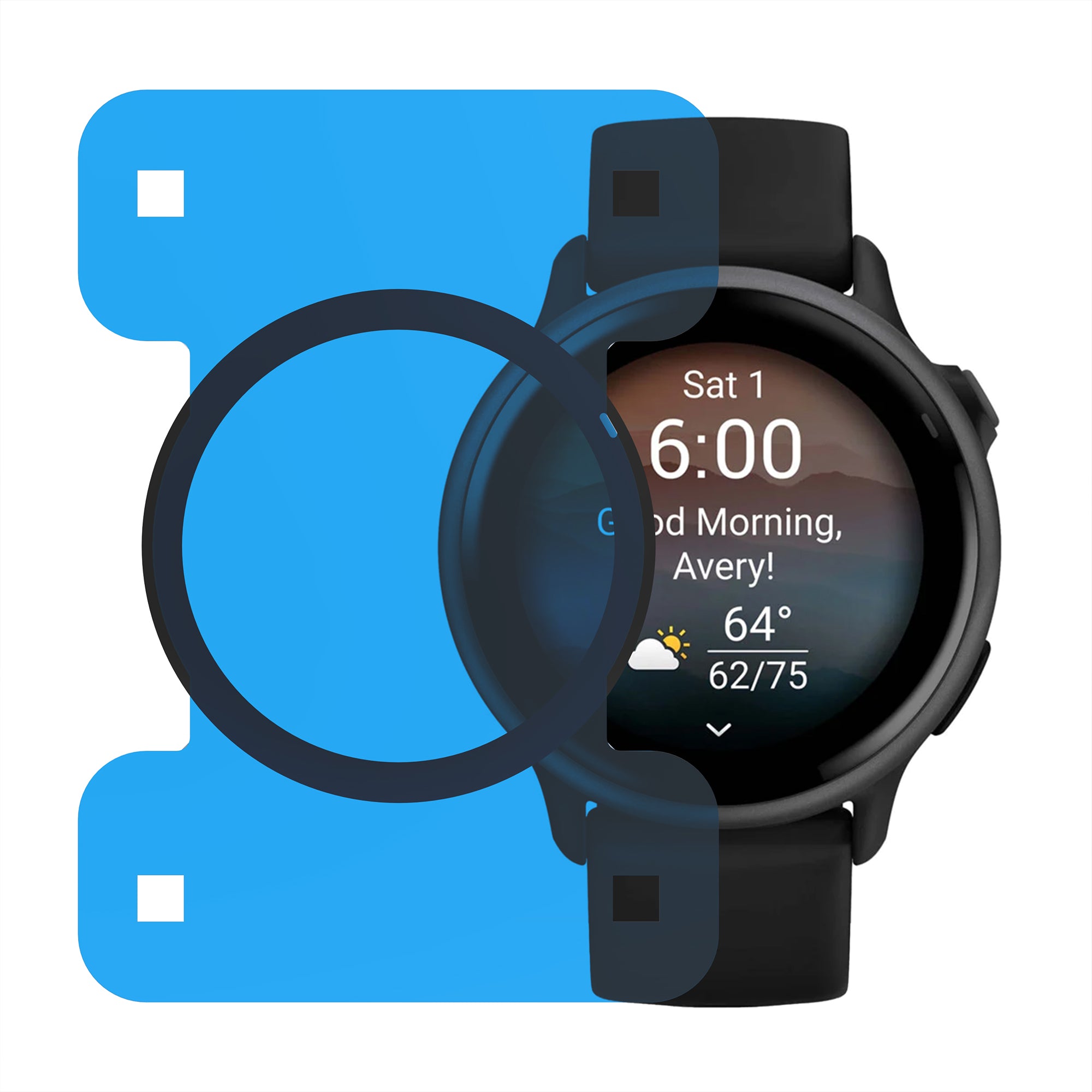 Displayschutzfolie mit 'One-Click' Tool - Garmin Vivoactive 6