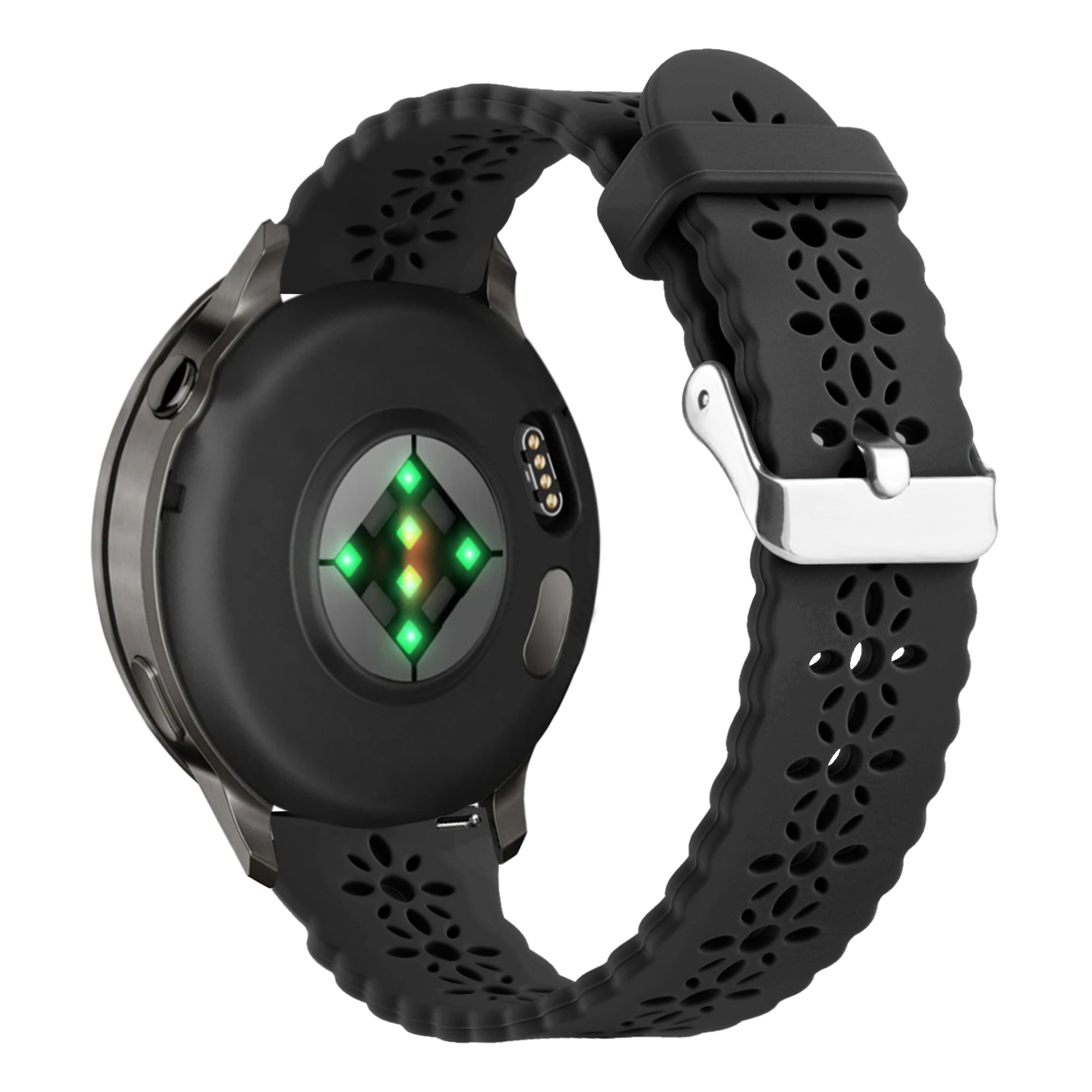 Bandz Garmin Vivoactive 6 Silicone Strap 'Lace' (Black)