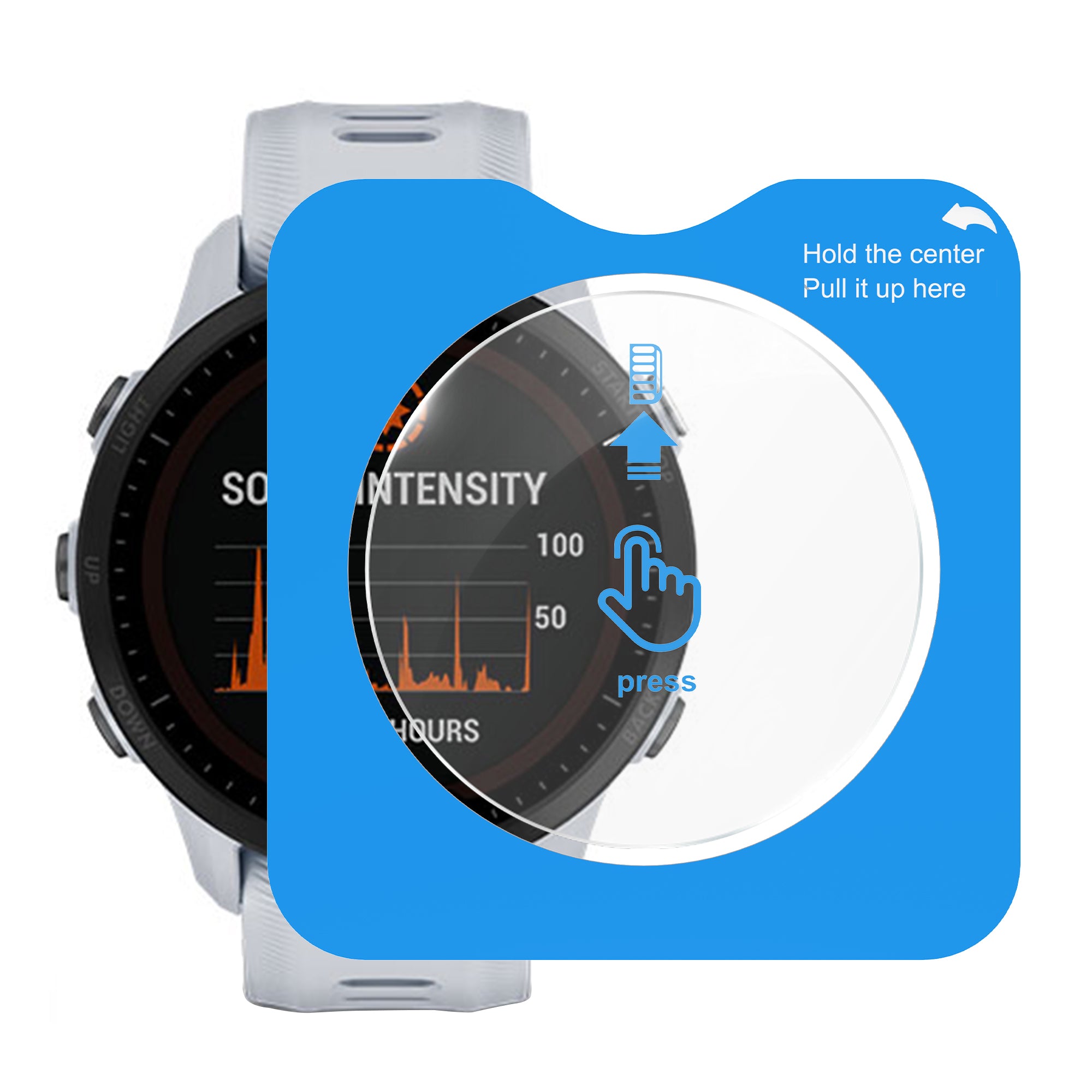 Displayschutzfolie mit 'One-Click' Tool - Garmin Forerunner 955