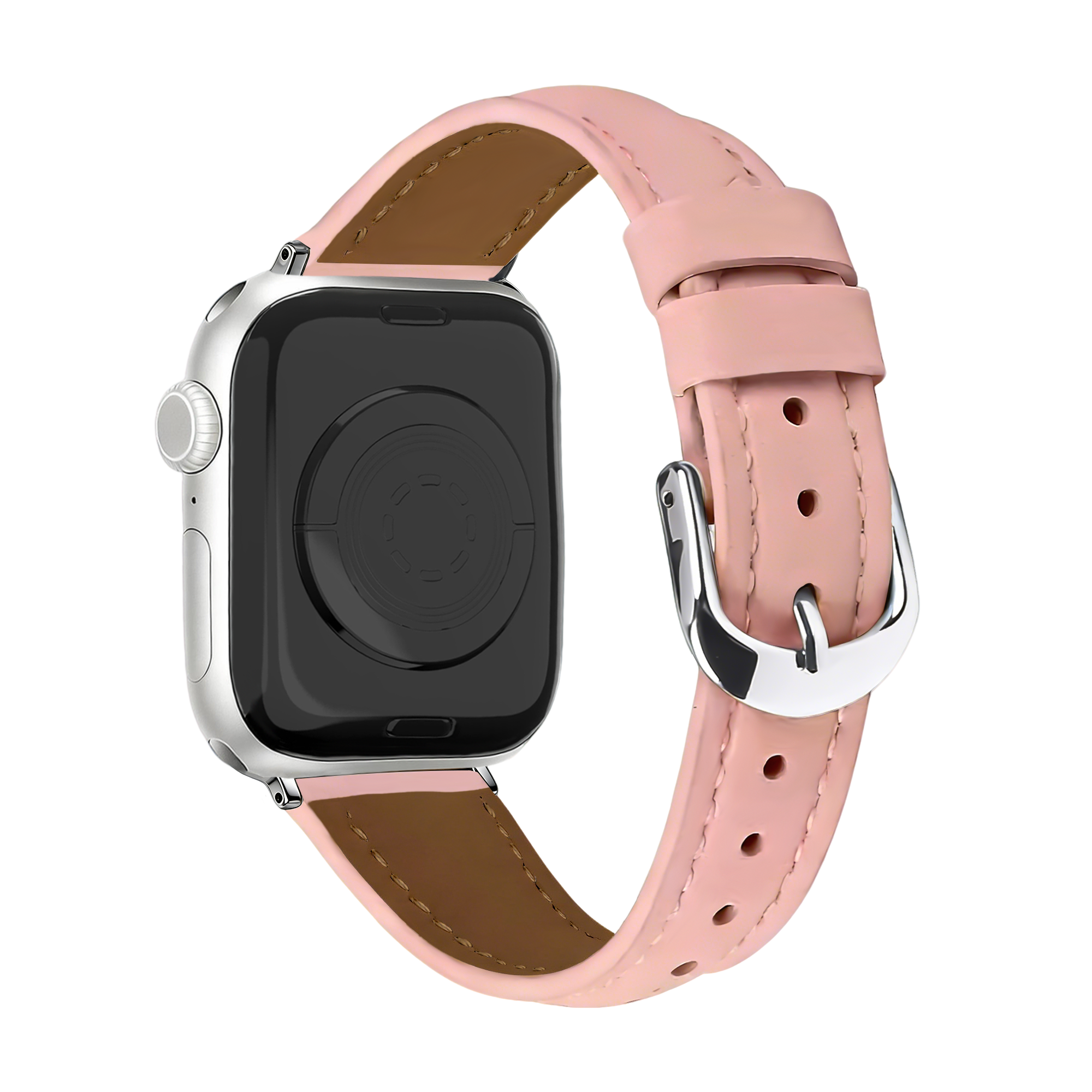 Apple Watch Slimfit Lederarmband (Rosa)