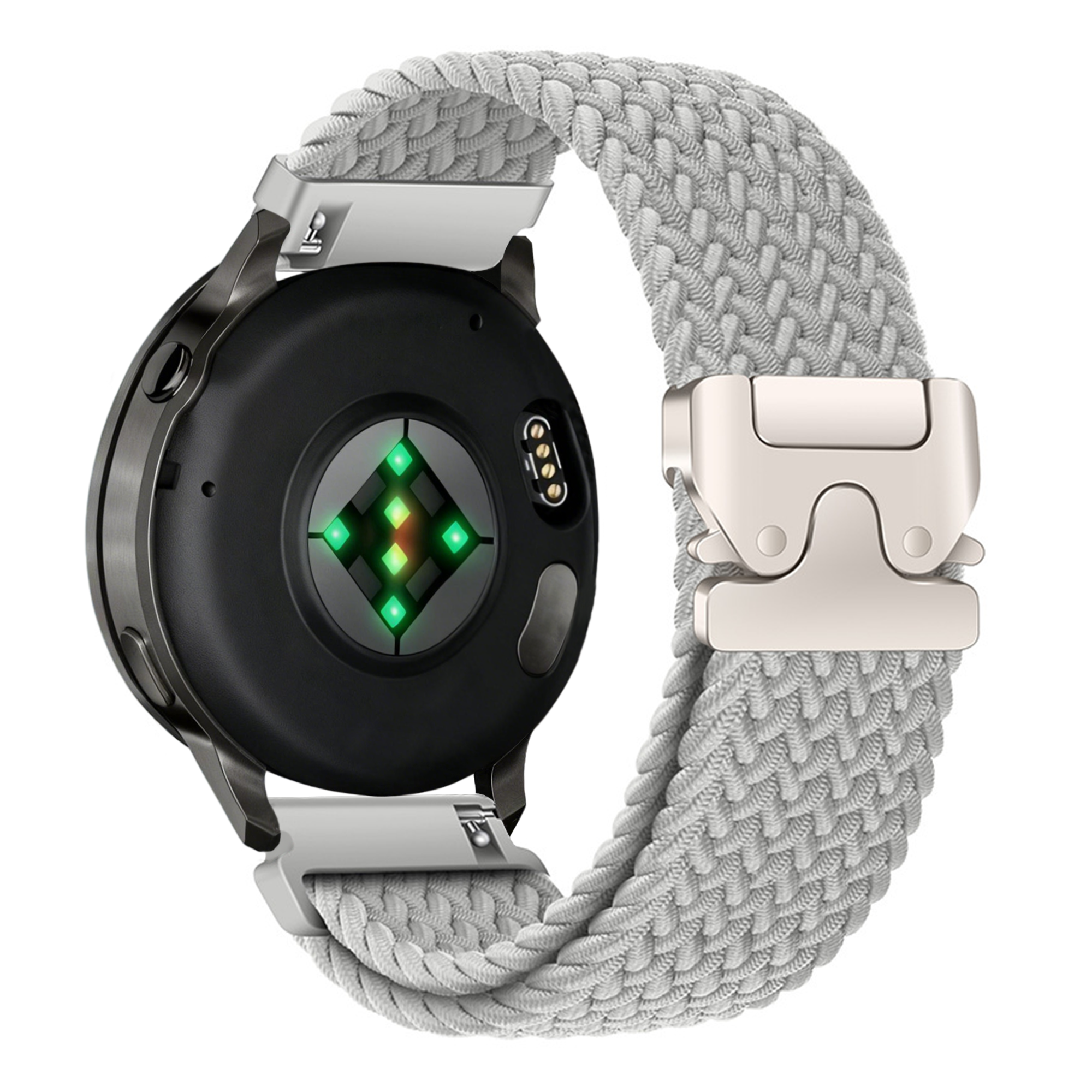 Bandz Garmin Venu 4 - 45mm Braided Strap 'Parachute' (Light Grey)