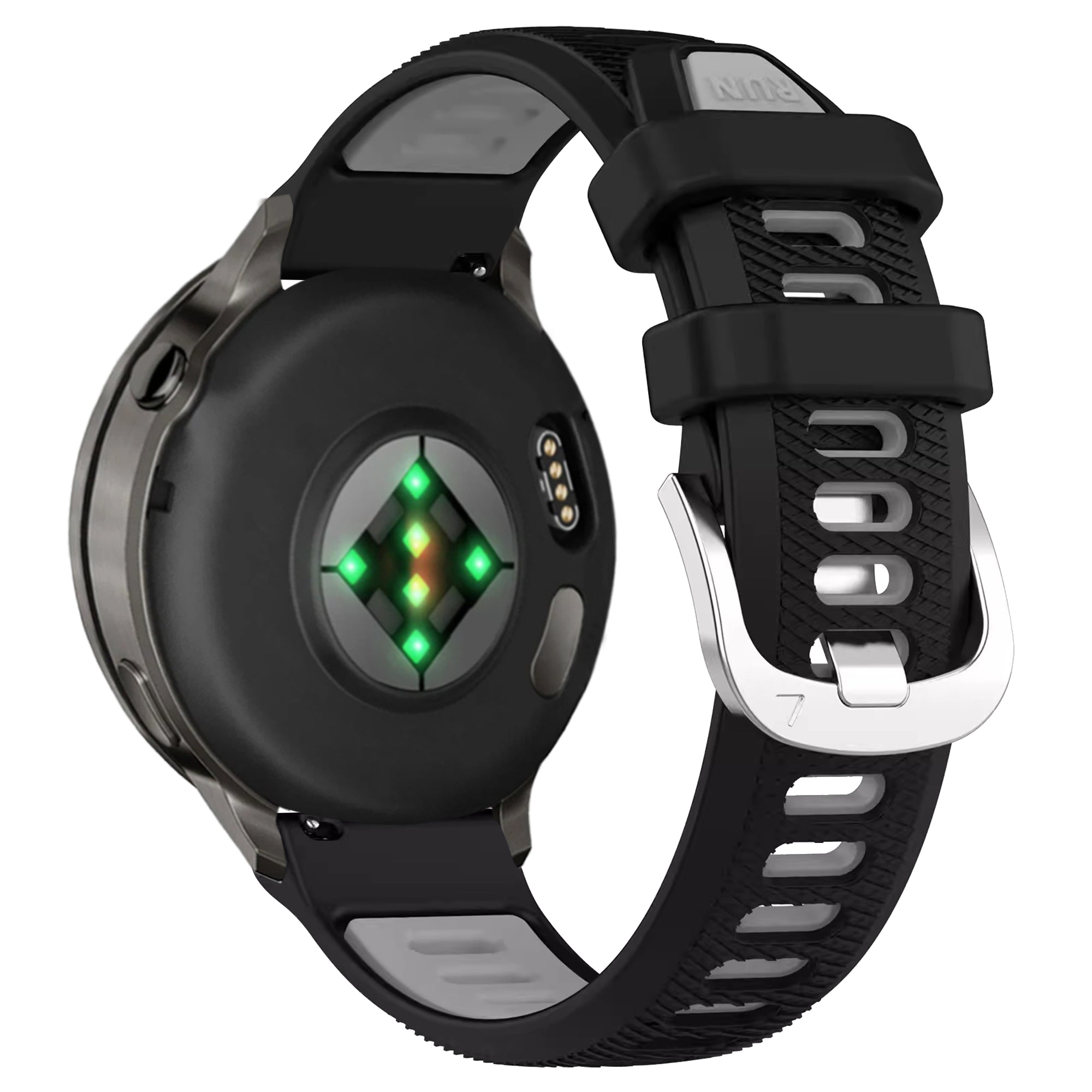 Bandz Garmin Vivomove 3s Sportarmband mit Schnalle (Schwarz/Grau)