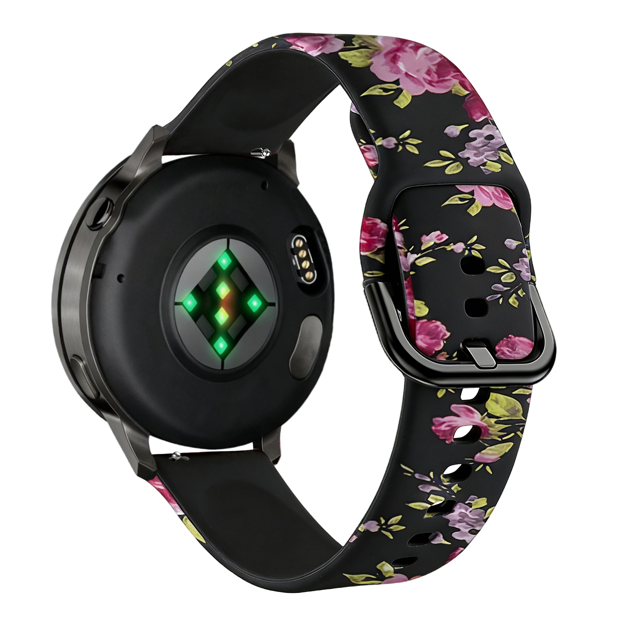 Bandz Garmin Vivoactive 4s Silikonarmband 'Pink Flower'