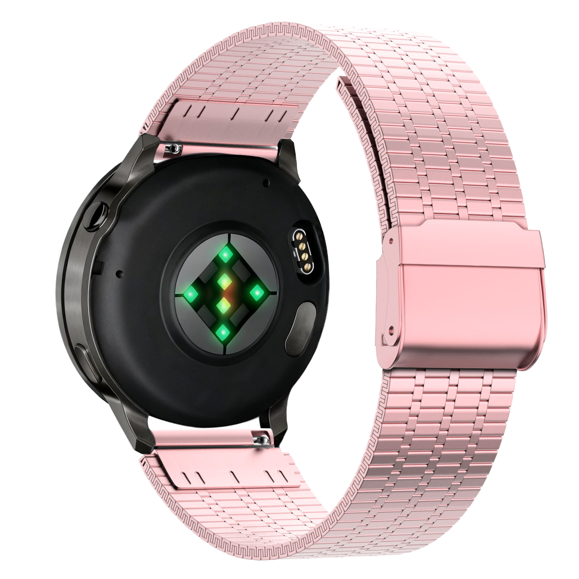 Bandz Garmin Bounce 2 Verstellbares Stahlarmband (Rosa Sand)