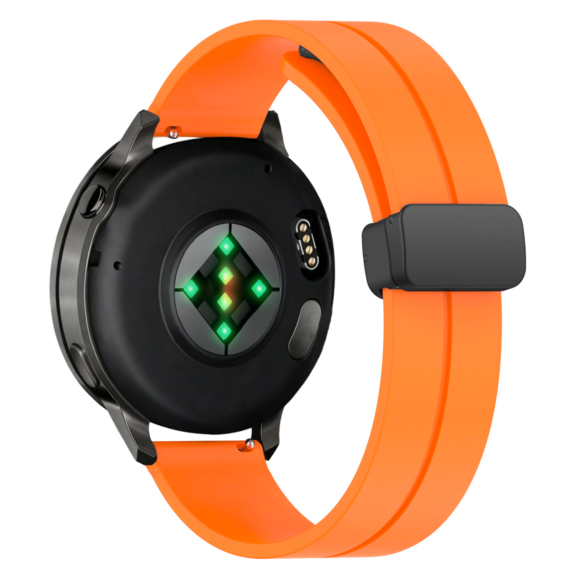 Bandz Garmin Forerunner 570 - 47mm Silikonarmband mit D-Schnalle (Orange)