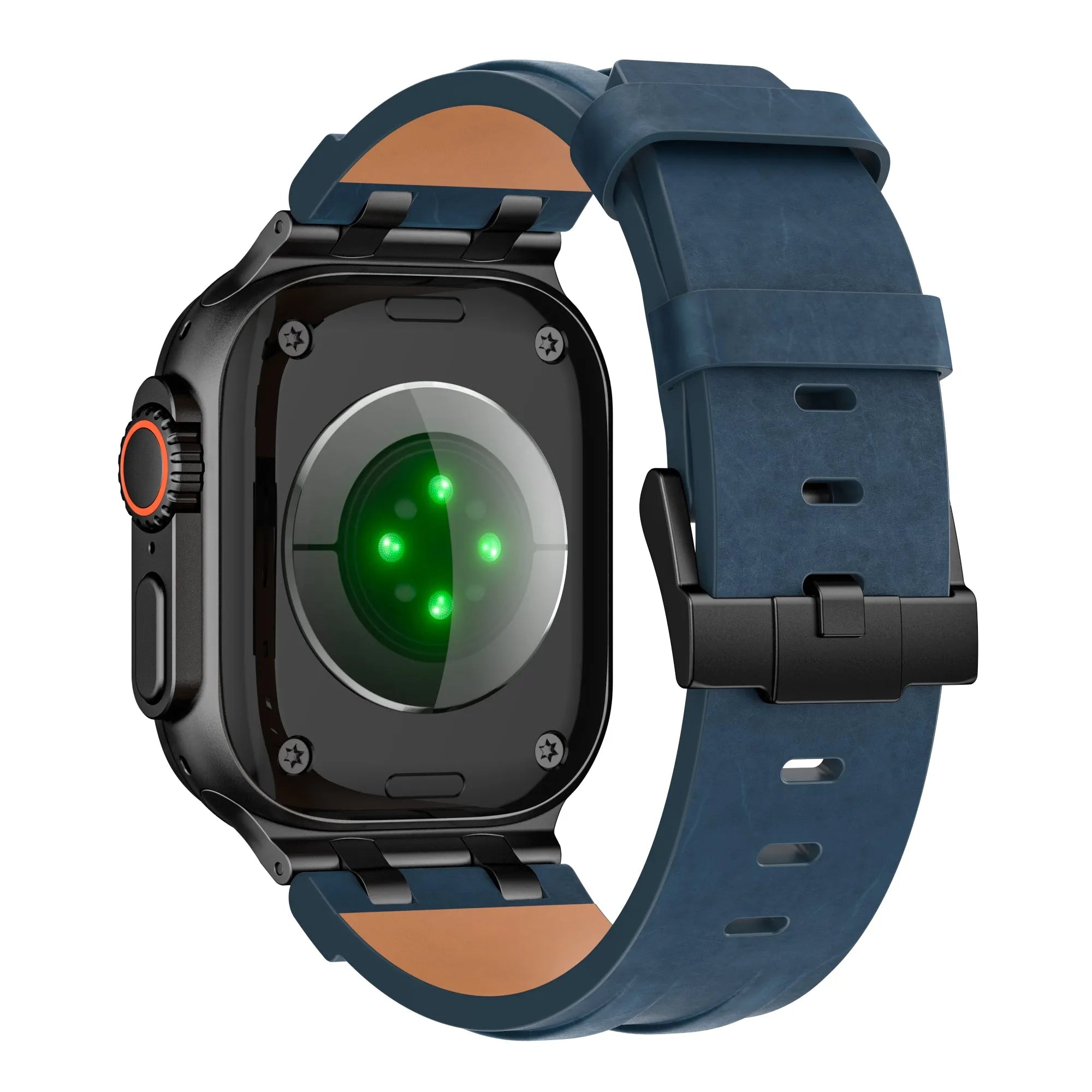 Apple Watch Robustes Lederarmband (Dunkelblau)