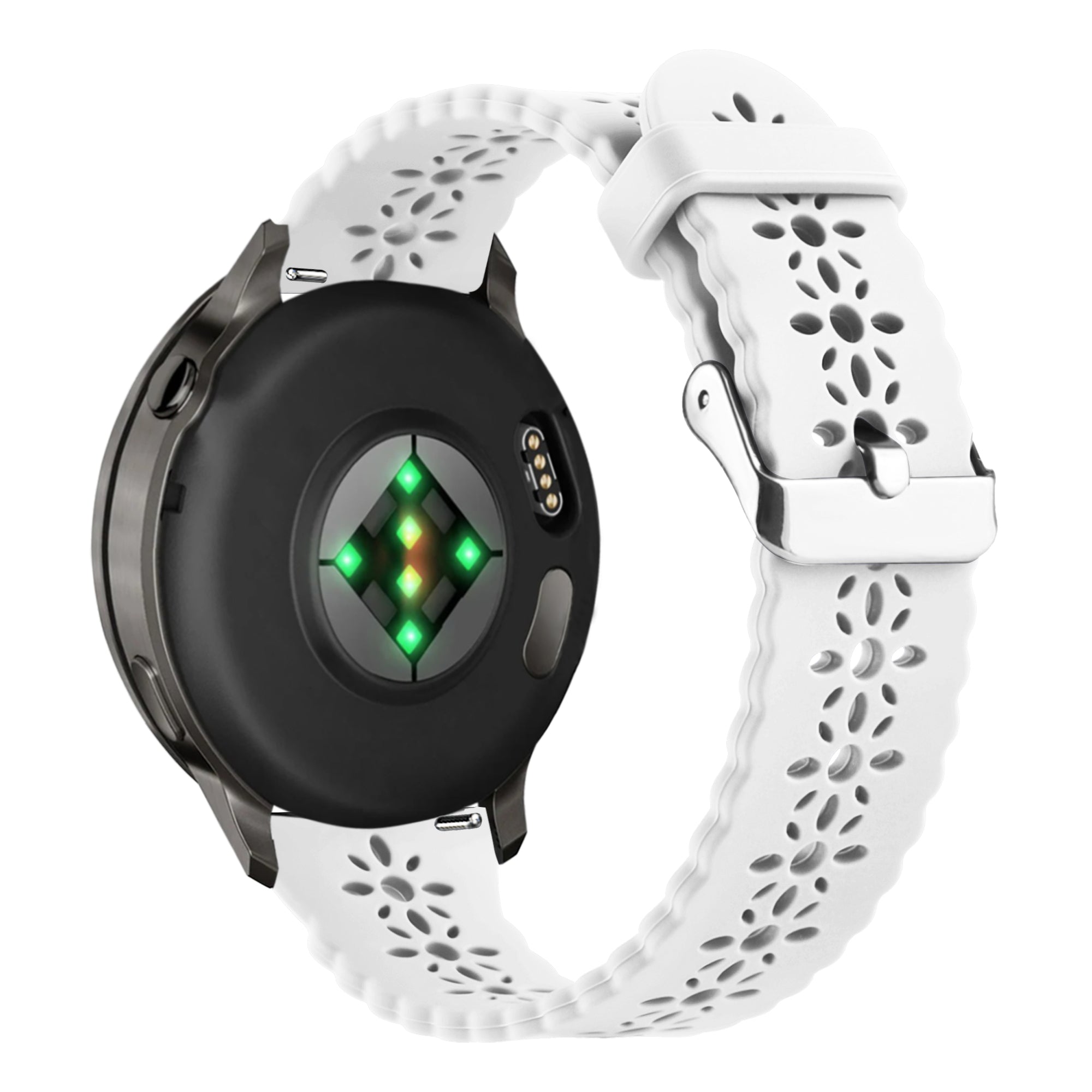 Bandz Garmin Vivoactive 6 Silicone Strap 'Lace' (White)