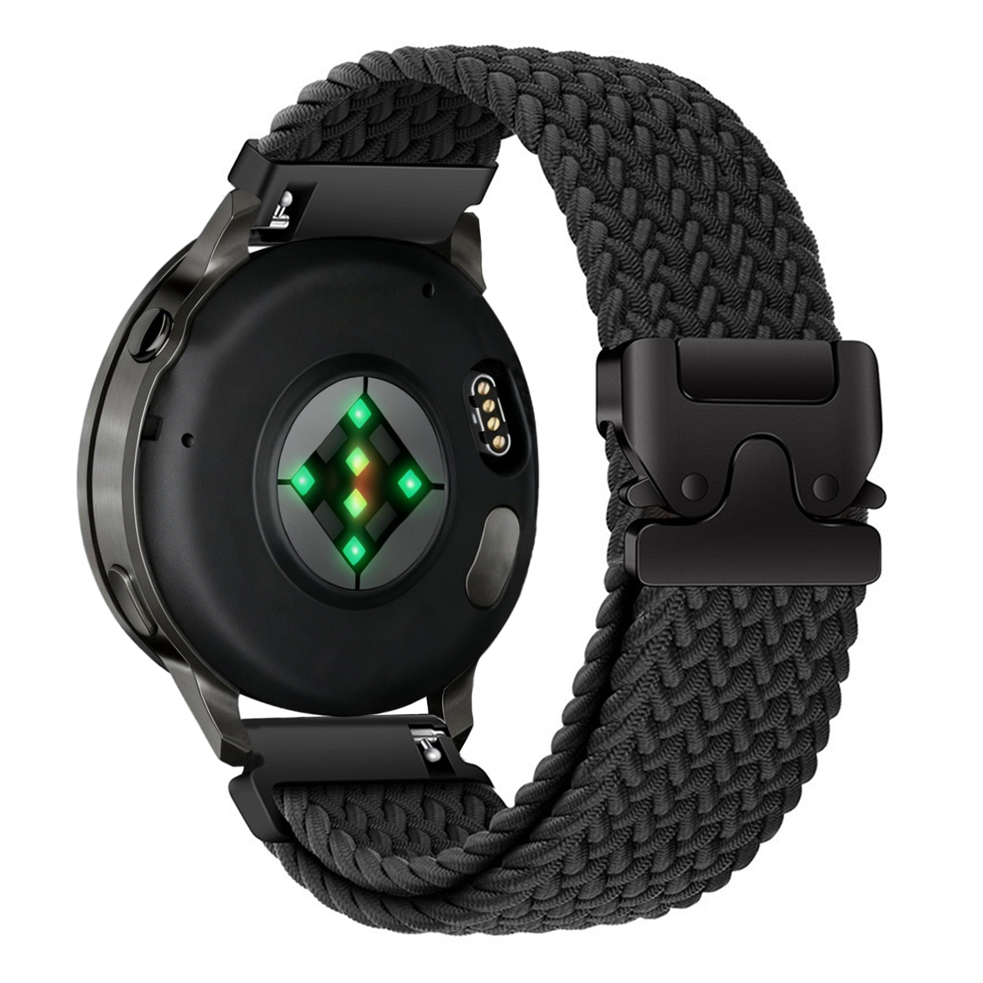 Bandz Garmin Vivoactive 3 Braided Strap 'Parachute' (Black)