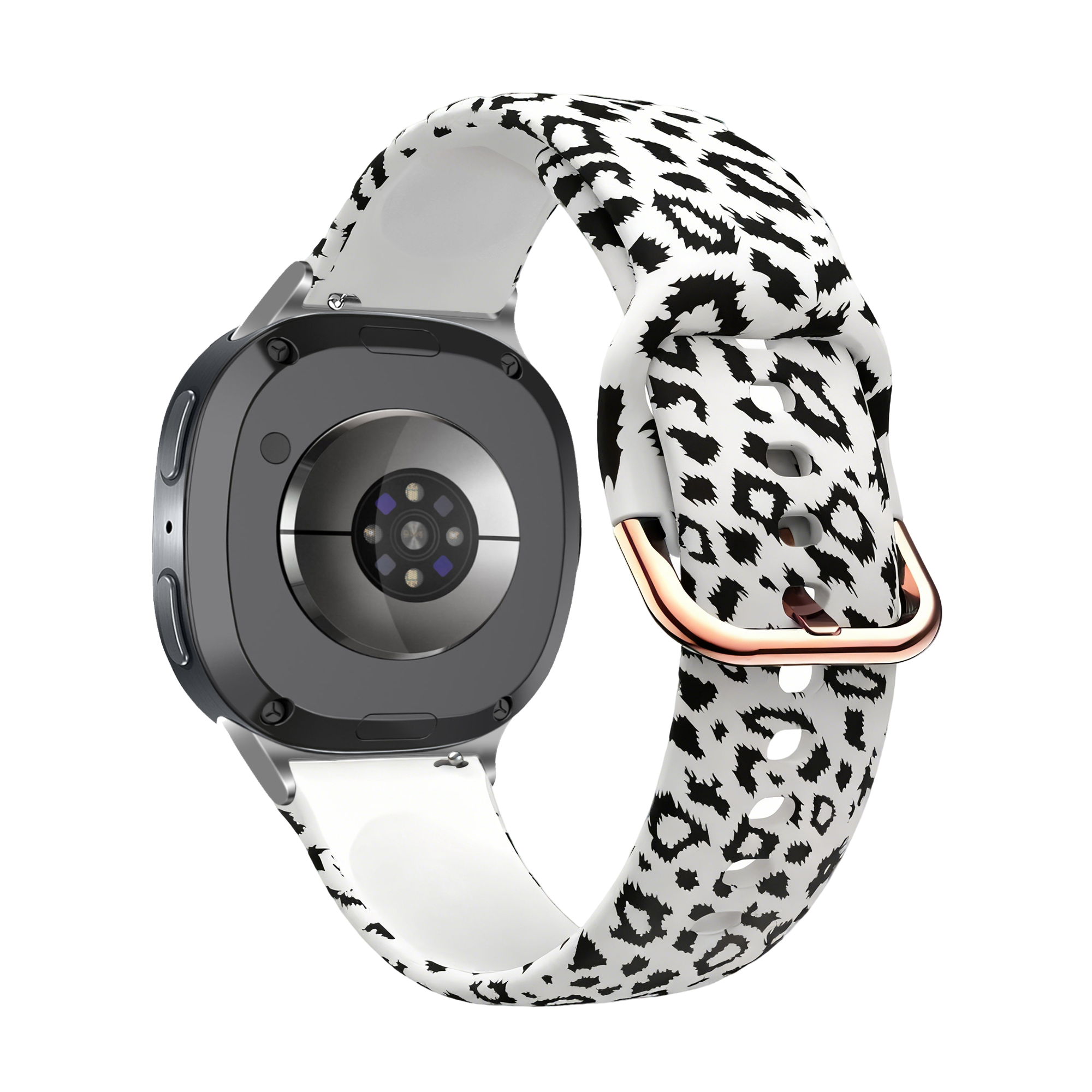 Samsung Galaxy Watch 8 - 44mm White Leopard Strap