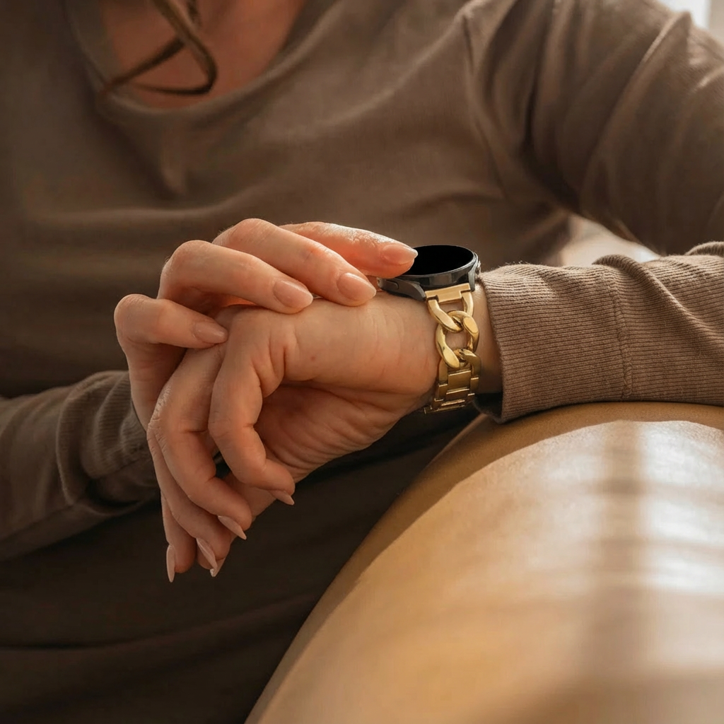 Amazfit Bip U (Pro) Steel Chain Strap (Gold)