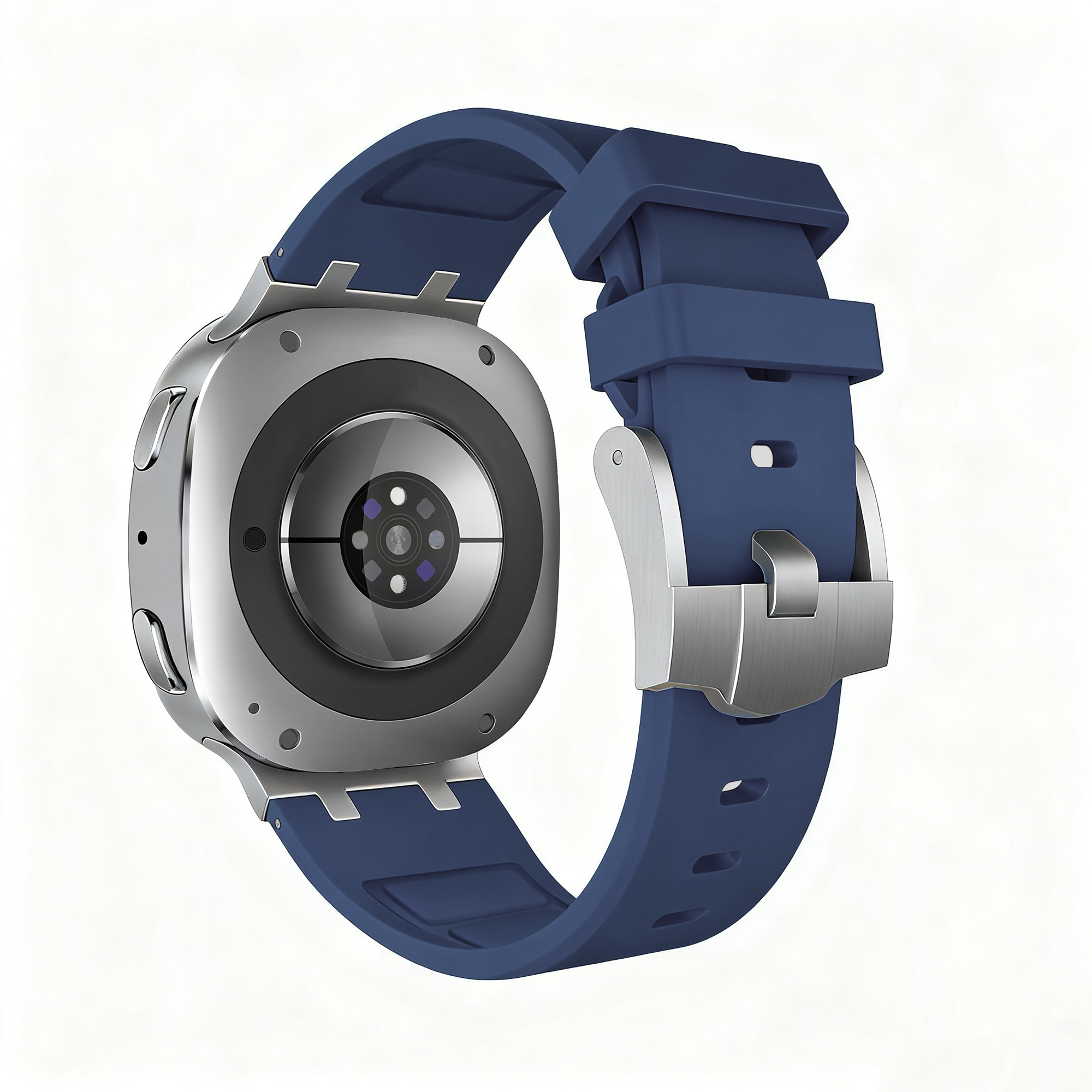 Bandz Samsung Galaxy Watch 8 - 40mm Silikonarmband 'Luxe Liquid' (Dunkel Blau)