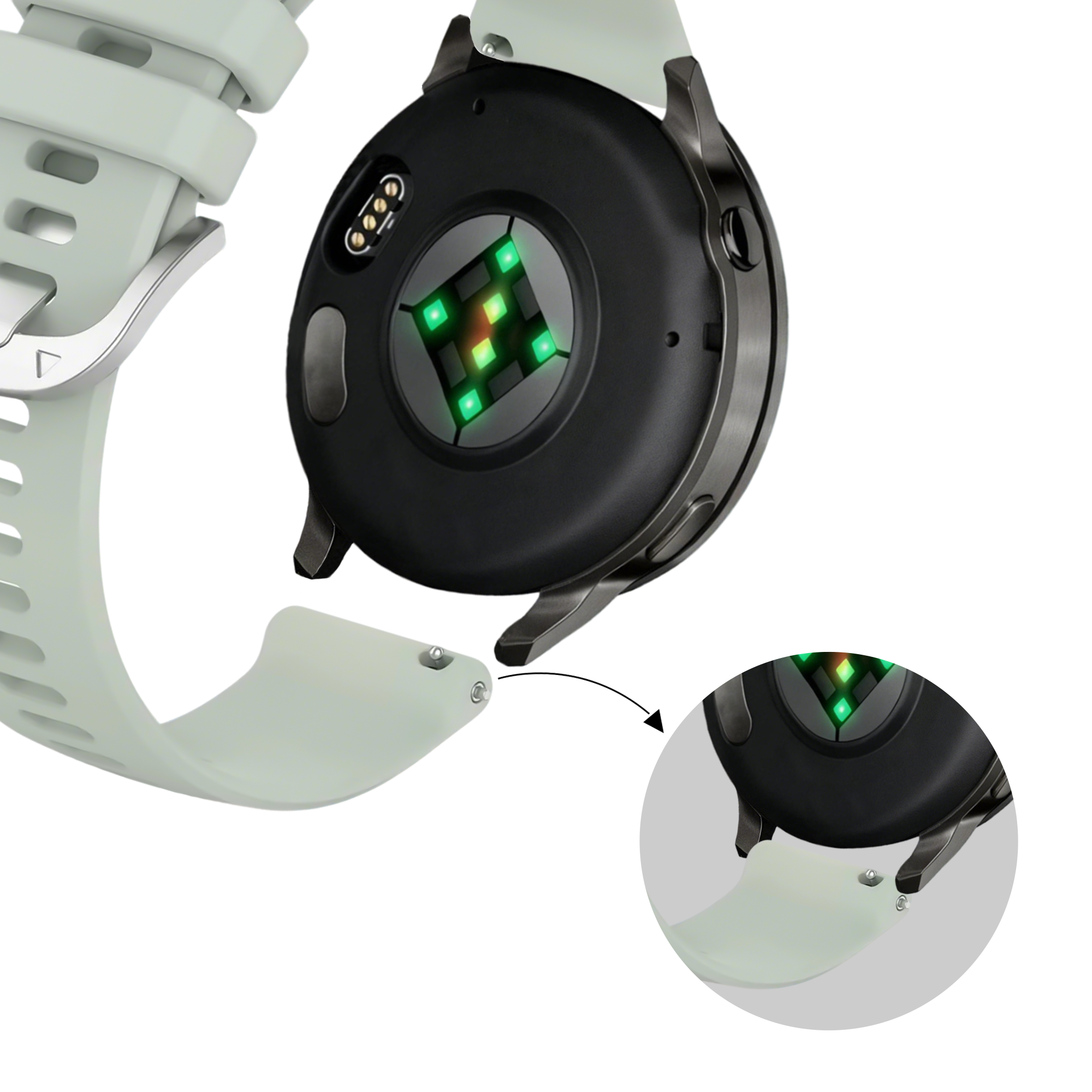 Bandz Garmin Venu 2s Silicone Strap 'Classic' (Light Green)